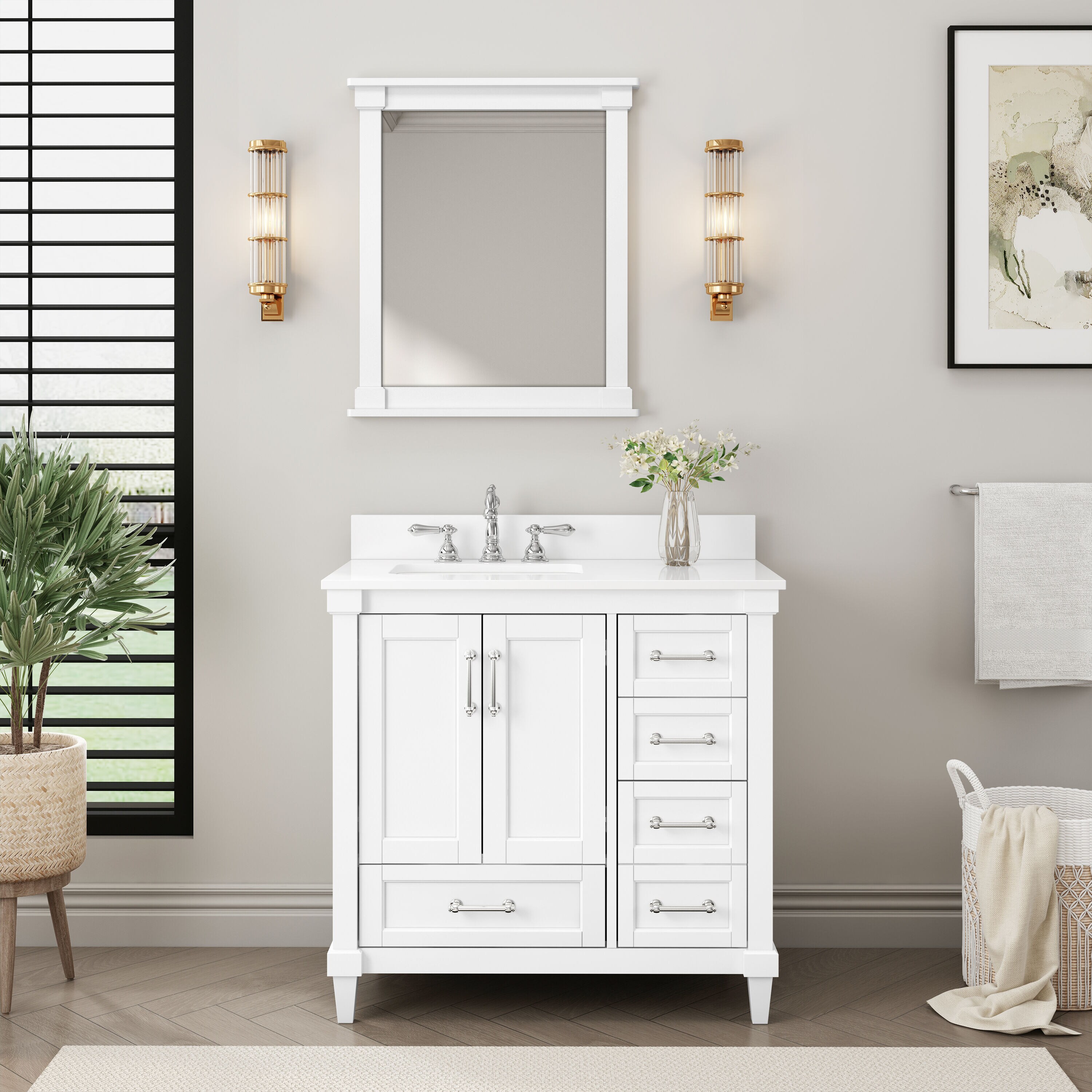 allen + roth TJ02-08V3622WH Bath-Vanity-Combo - View #6