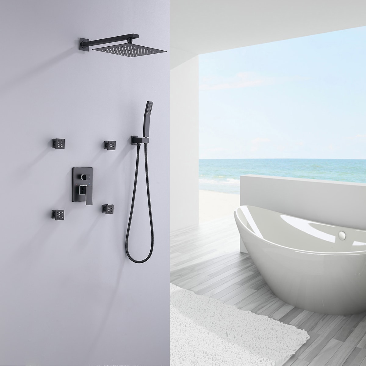 WELLFOR WN0716 Showerhead-Bar-Panels - View #3