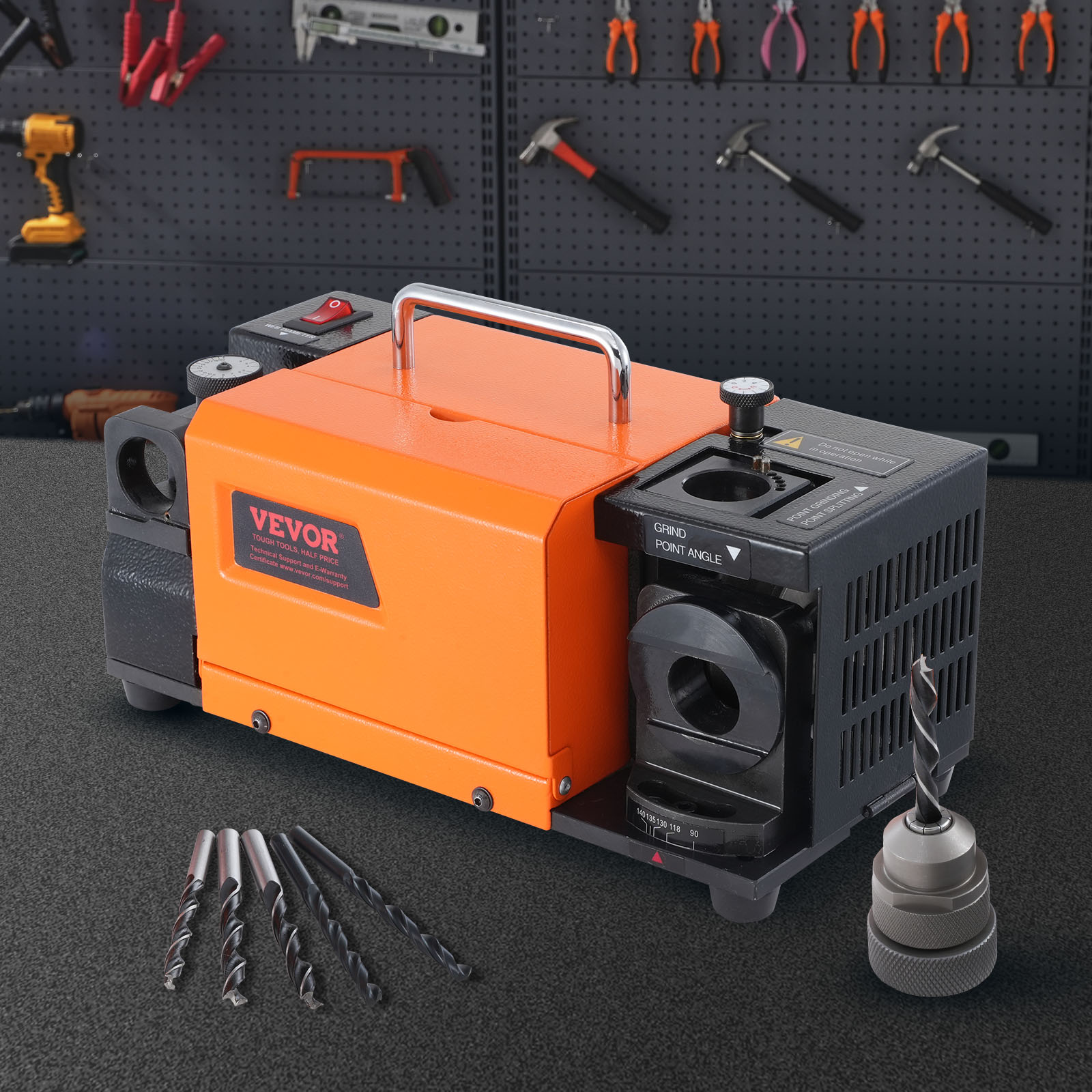 VEVOR Drill Bits Sharpener, Mr-13a End Mill Grinder Sharpener 3-13mm, 95 Degree To 135 Degree Point Angle Adjustable Drill Bit Re-sharpener, Portable Bits Sharpening Machine with 11 Collets, Cbn Wheel For Hss ZTYMJ321819C2DOZEV1 Sansujyuku sansujyuku.com