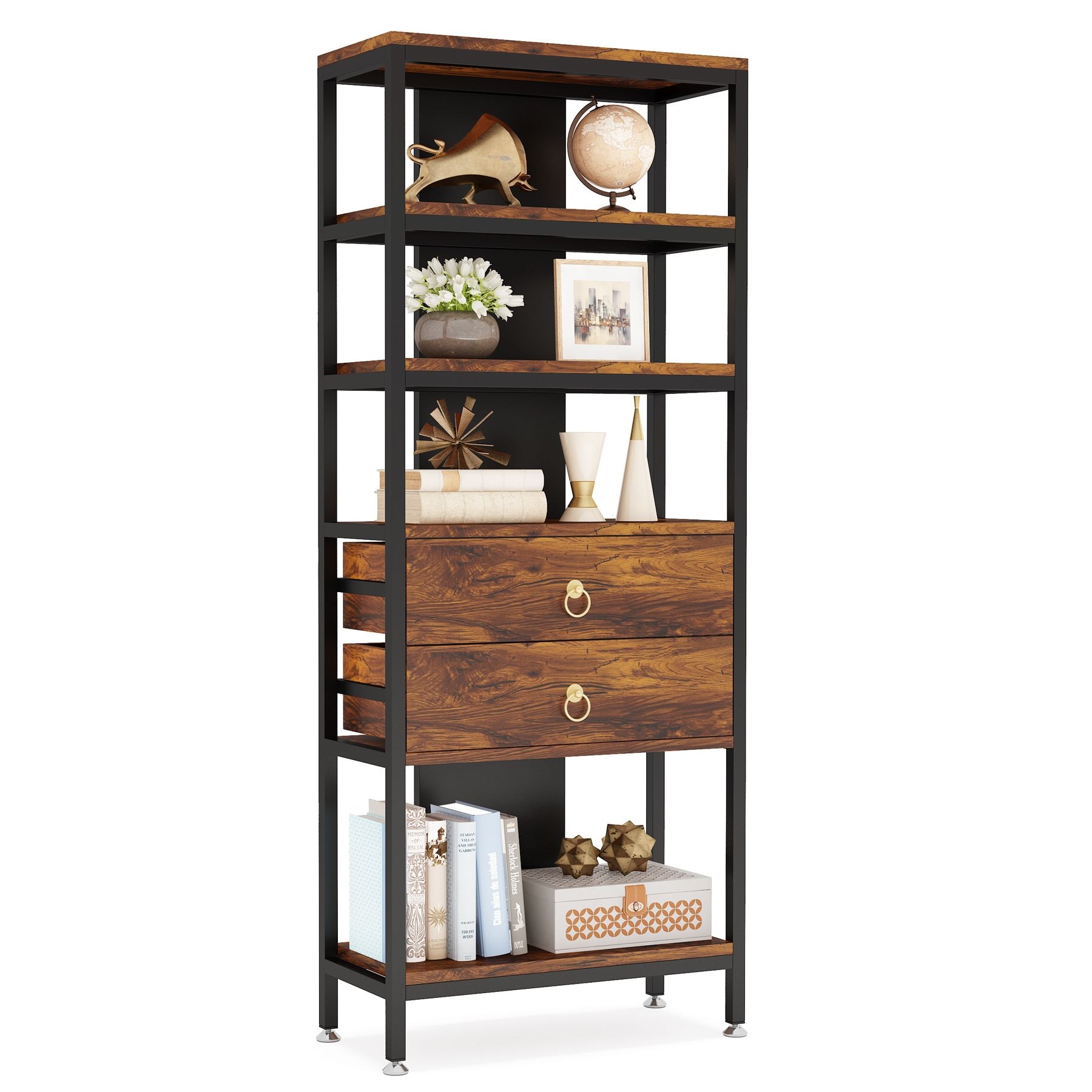 TribeSigns Tribesigns 72 Inch Tall Narrow Bookcase, 6 Tier Skinny