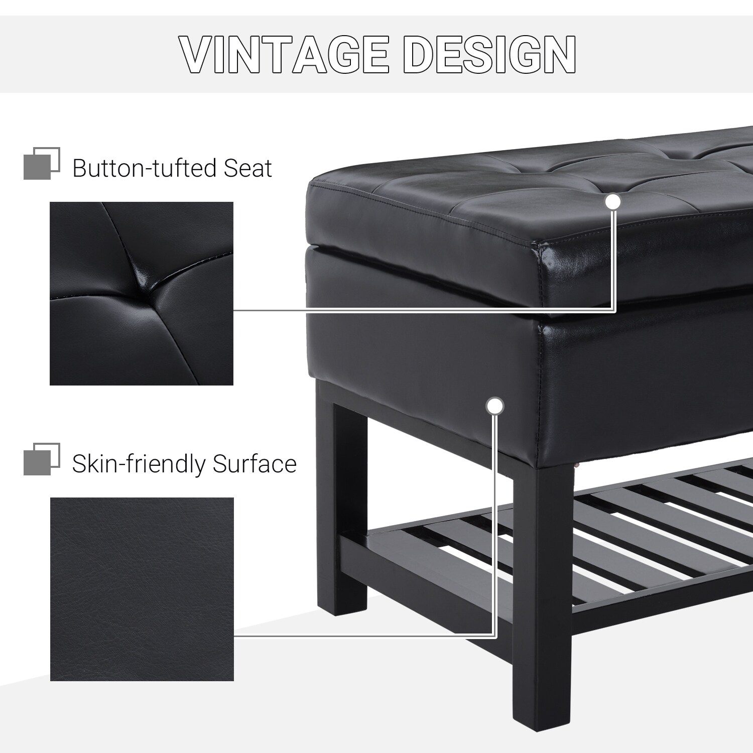 HomCom 833-148BK bench - View #6