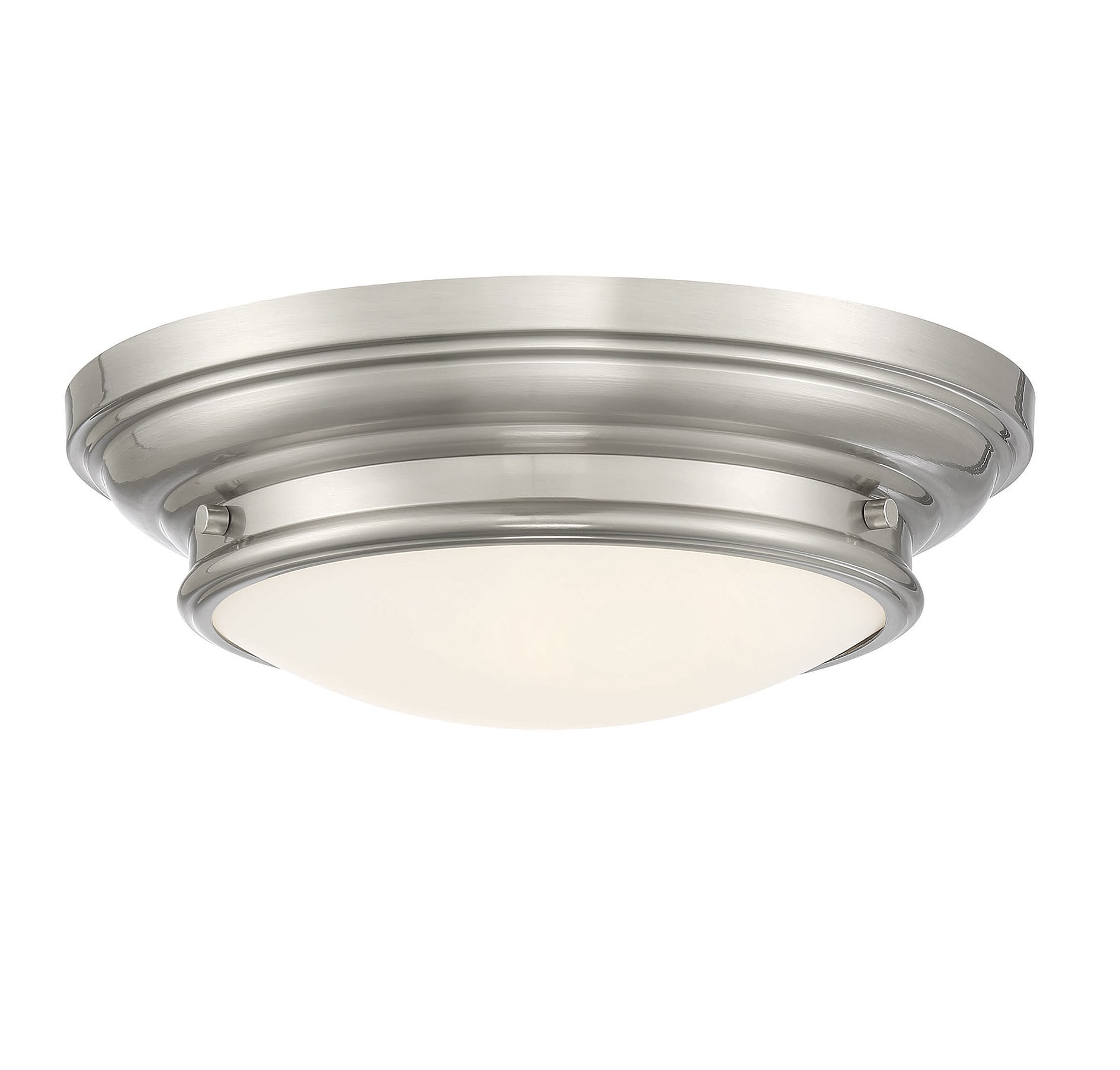 Meridian Lite Trends M60063BN Meridian 2 -Light 13-in Brushed Nickel Flush Mount Light