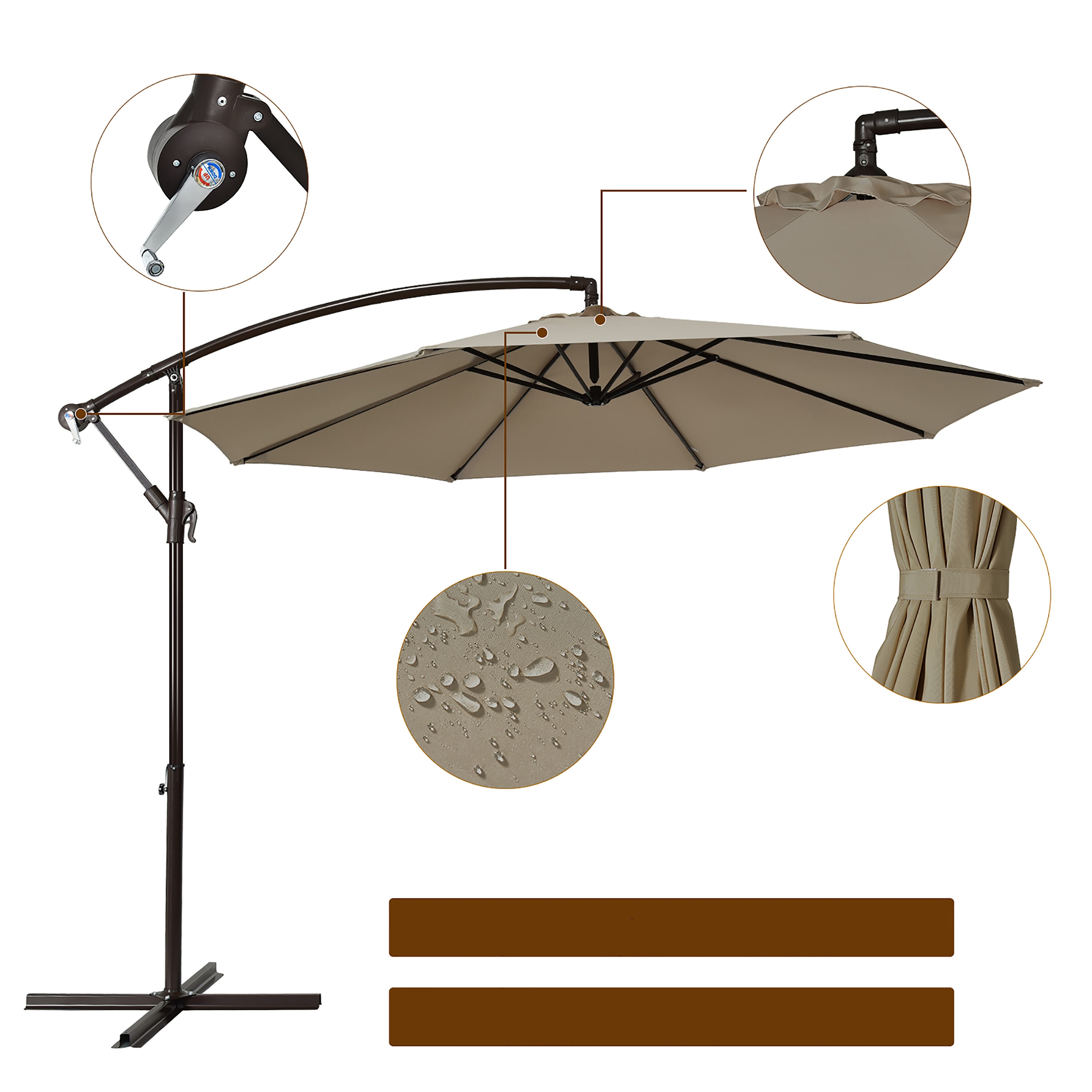 Costway OP70703CF Umbrellas-2 - View #2