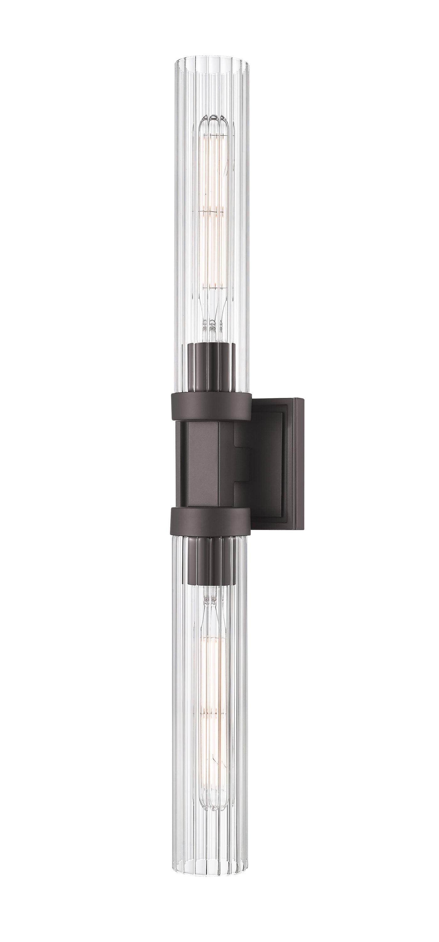Z-Lite 740-2W-BRZ Beau 4.5-in W 2 -Light Matte Bronze Transitional Wall Sconce