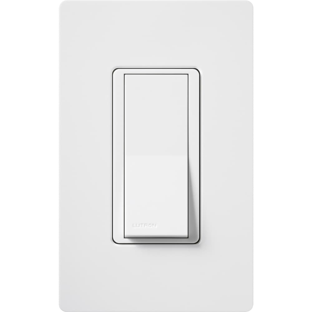 Lutron White Single Pole 15A Toggle Light Switch