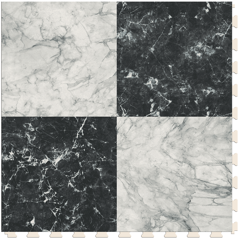 Discount Flooring Depot Aquastone Tile - Waterproof Vinyl Click - Black Marble