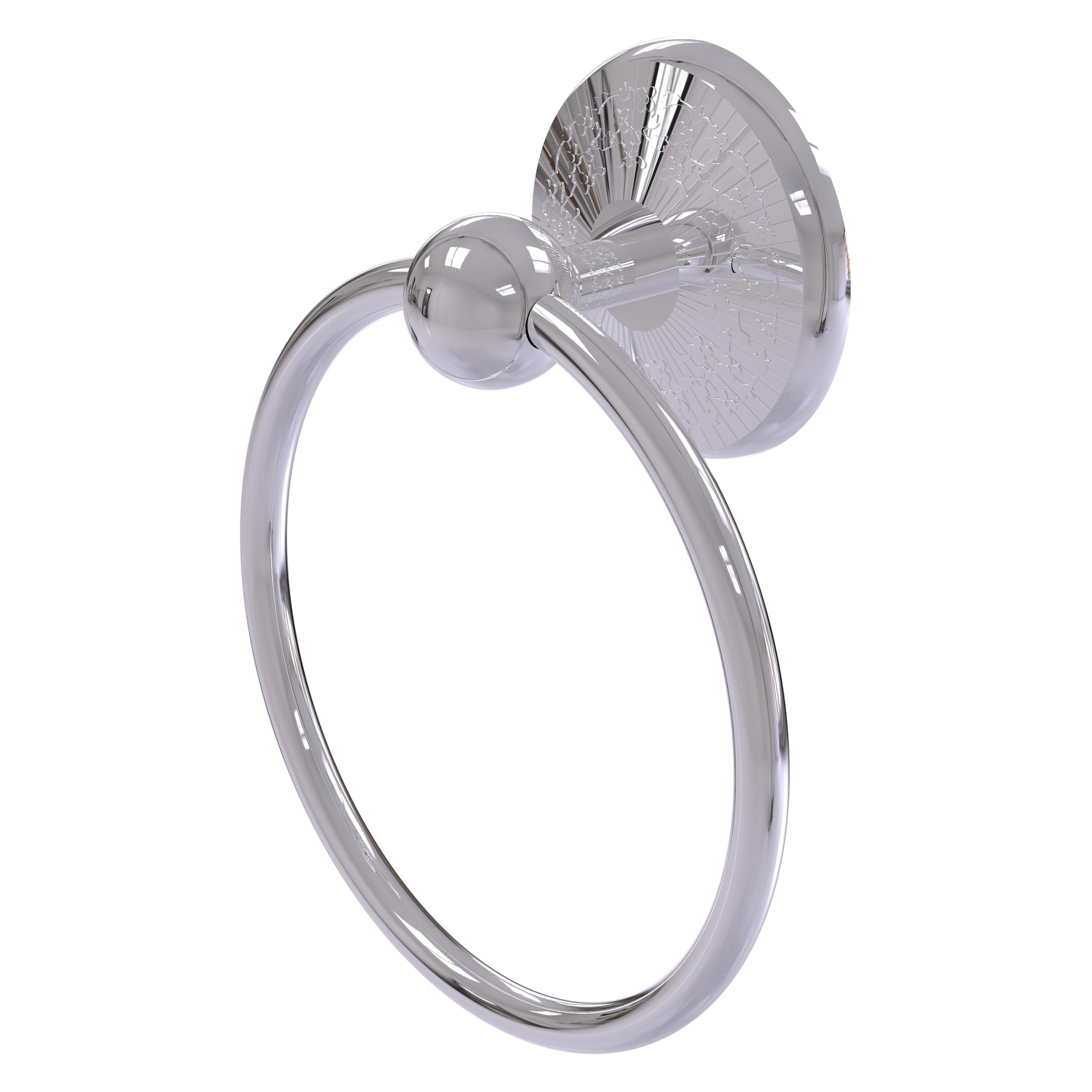 Allied Brass MC-16-PC Monte Carlo Polished Chrome Wall mount Single Towel Ring