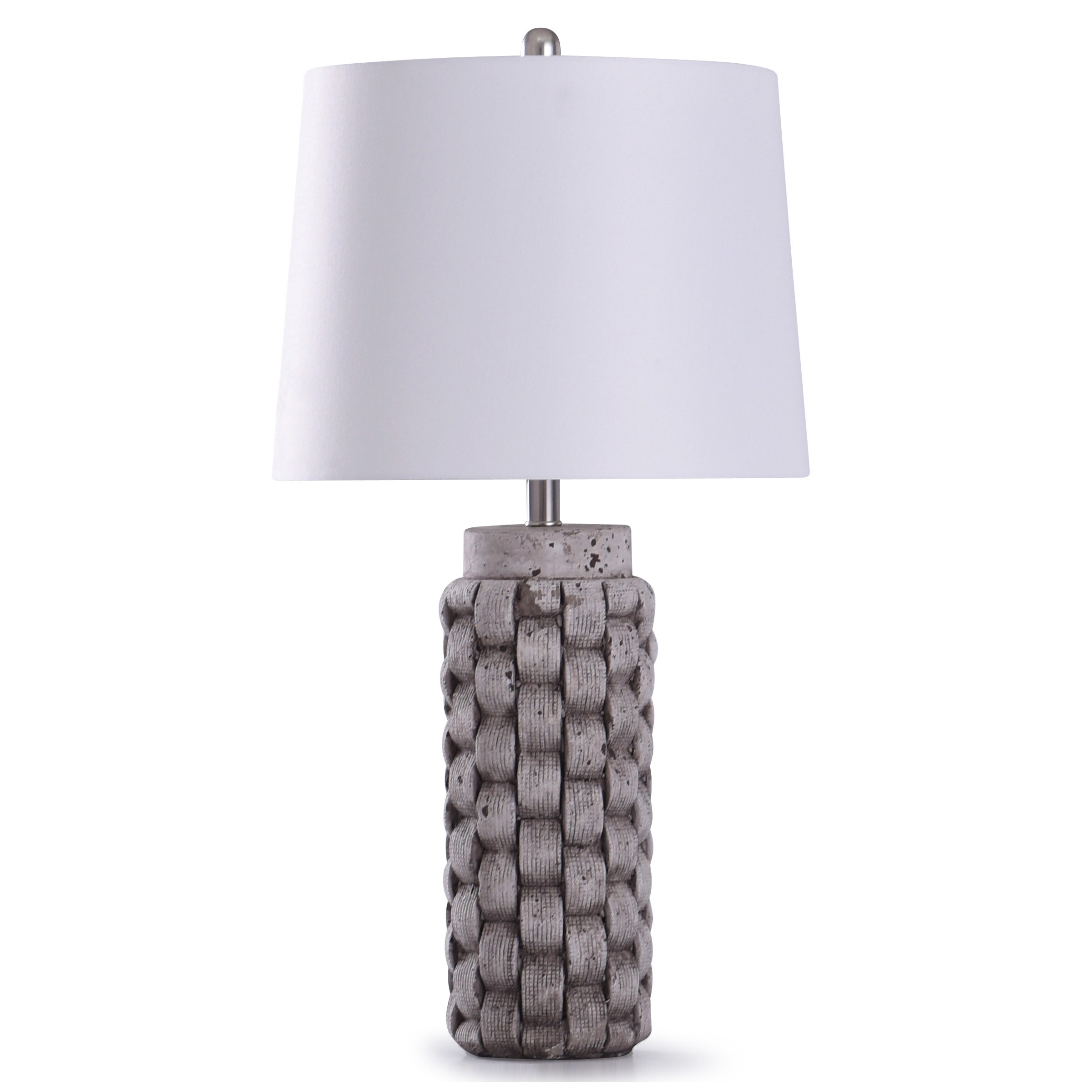 StyleCraft Home Collection L319132DS Artherstone 30-in Textured Gray 3-way Table Lamp with Linen Shade