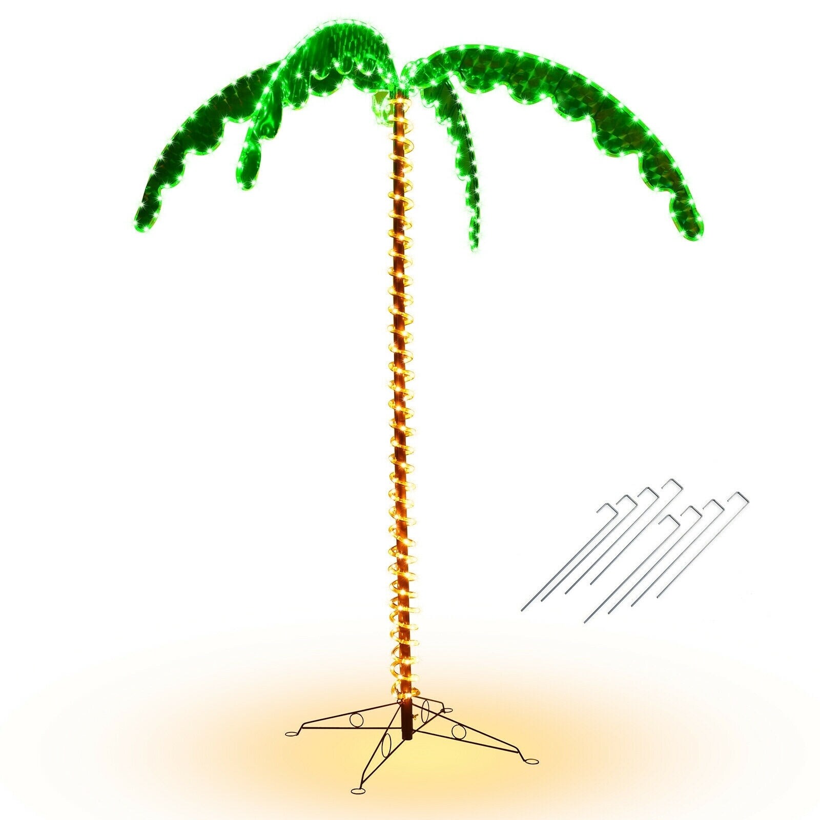 WELLFOR EU-HPY-10032US 84-Inches Freestanding Free standing decoration with Yellow LED Lights