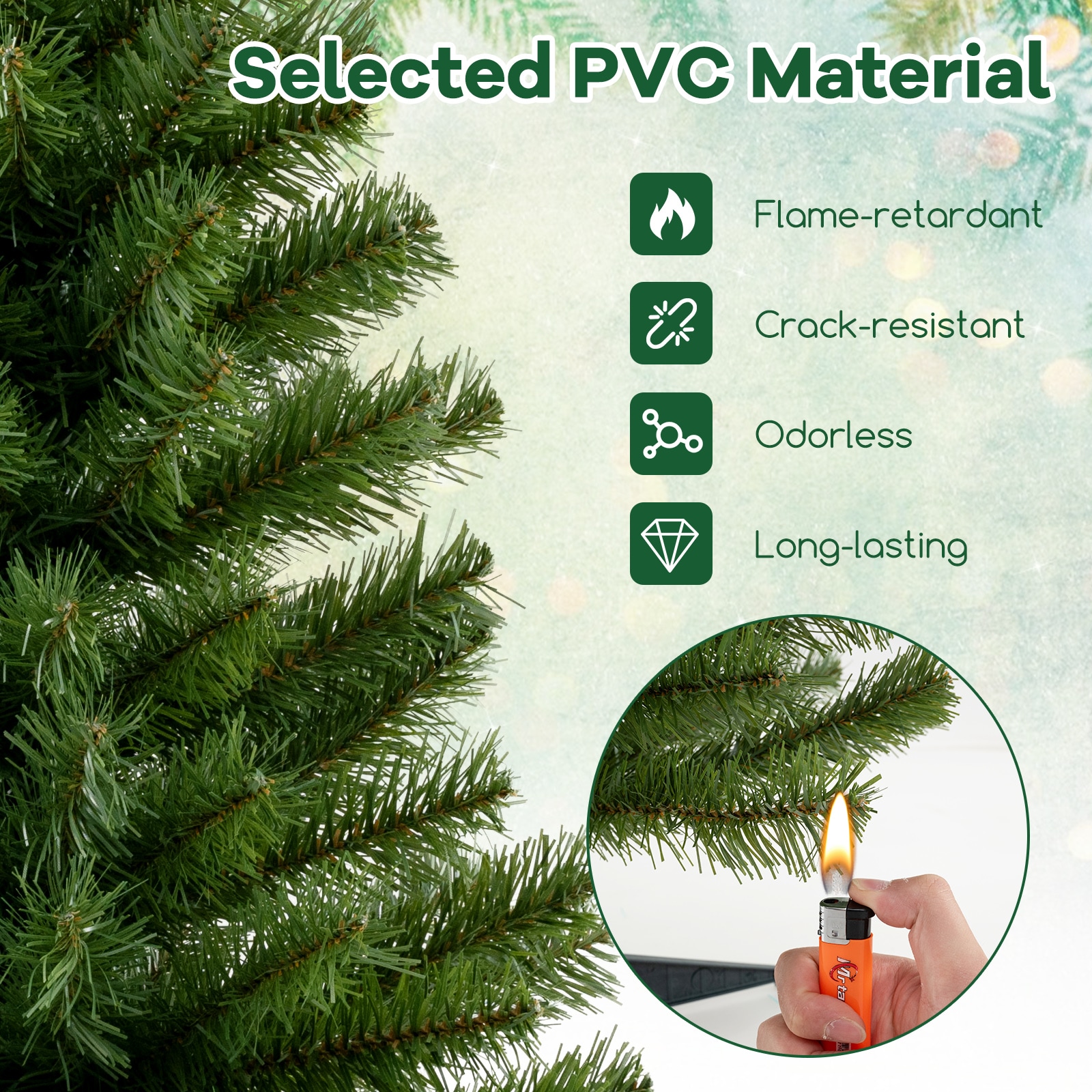 WELLFOR CM-HGY-22879US Artificial-Christmas-Trees - View #7