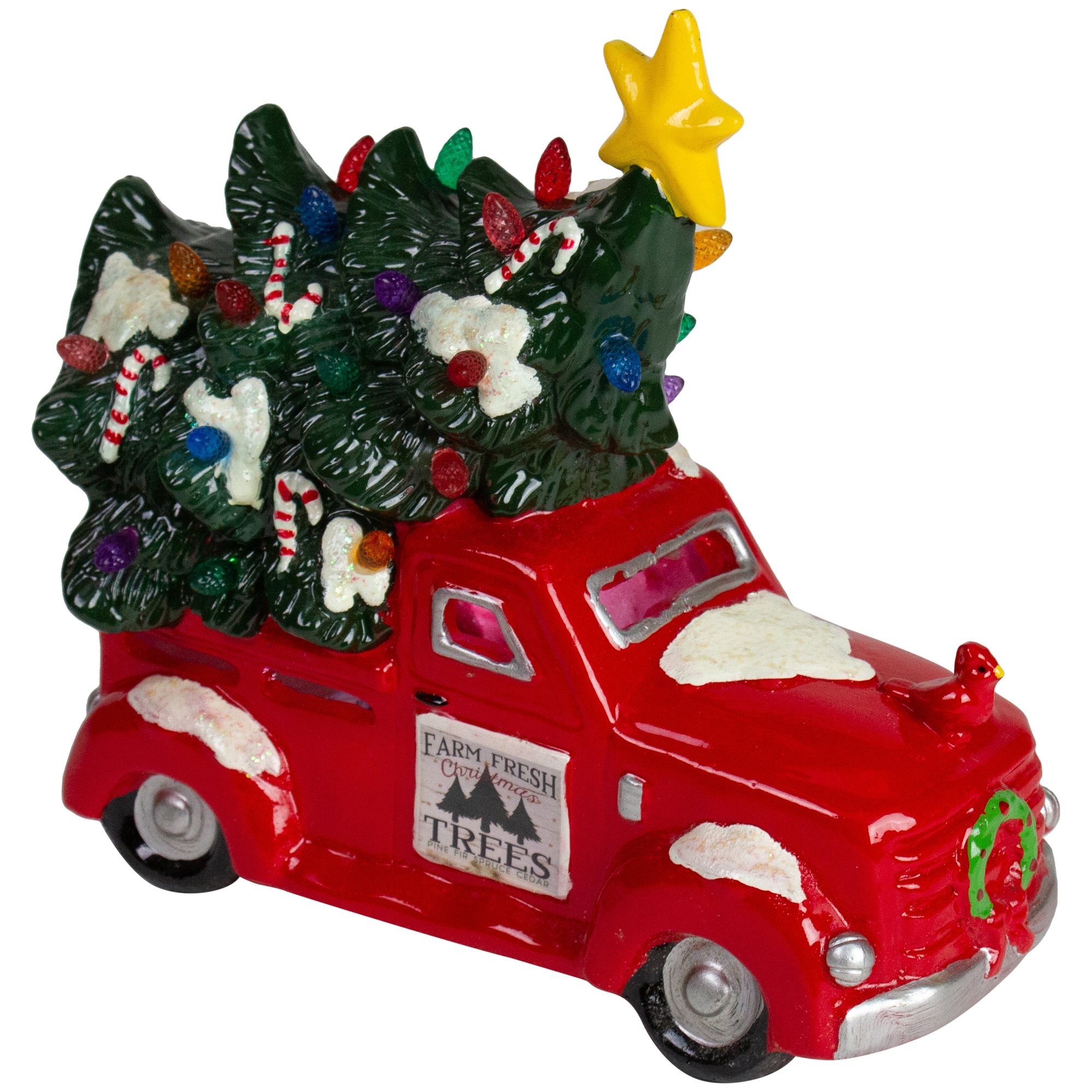 Northlight 34864969 9-in Lighted Tabletop Decoration Merry Christmas Battery-operated Christmas Decor
