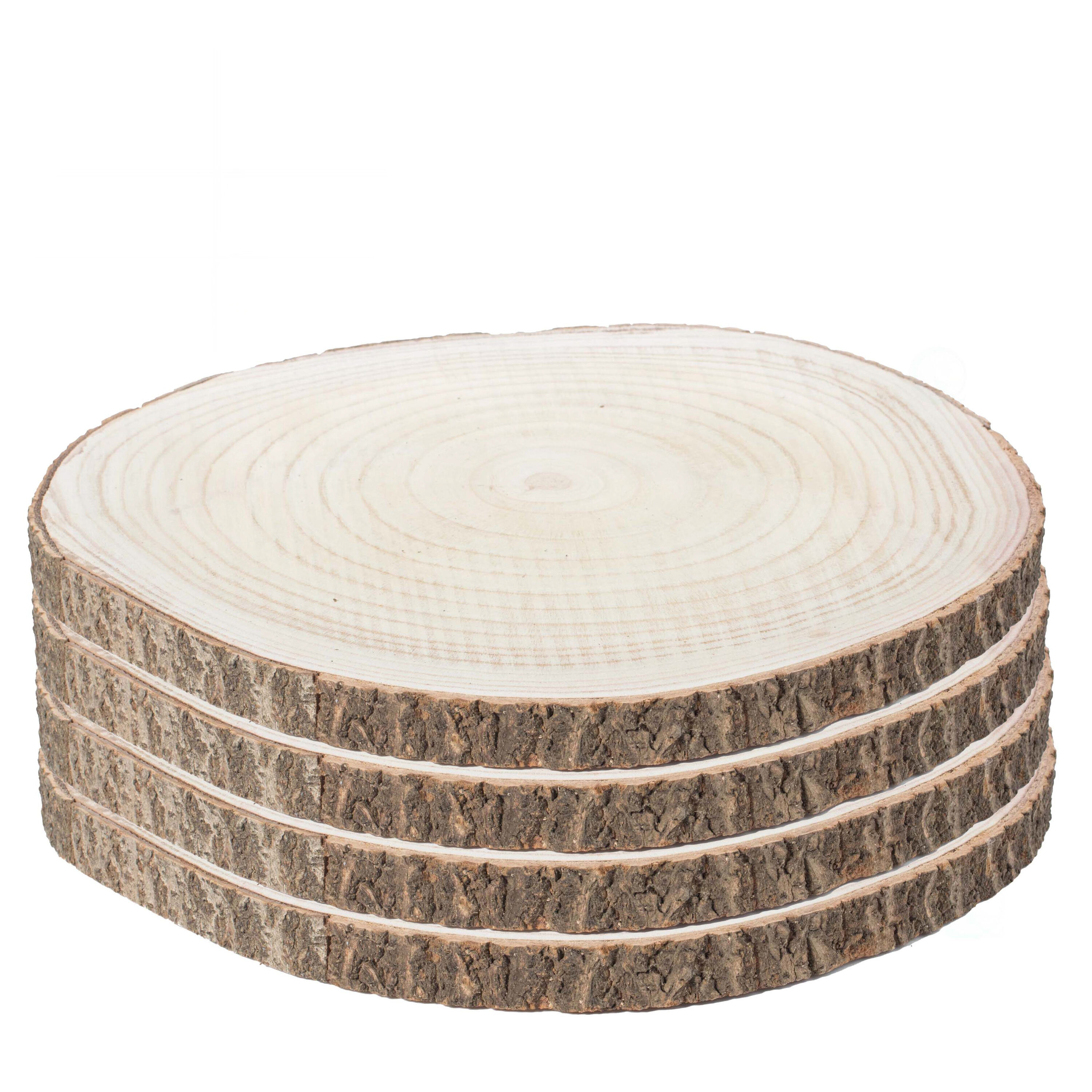 Vintiquewise 18-in x 18-in 18" Brown Round Serving tray