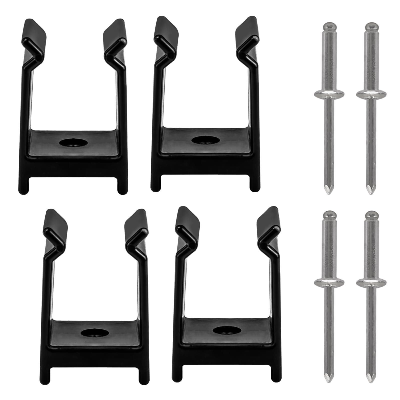DYRCJ  Pontoon Boat Top Bimini Clips Fit for Marine Bimini Top Square Frames Durable Marine Grade Pole Clips for One and One Quarter Inch Bimini