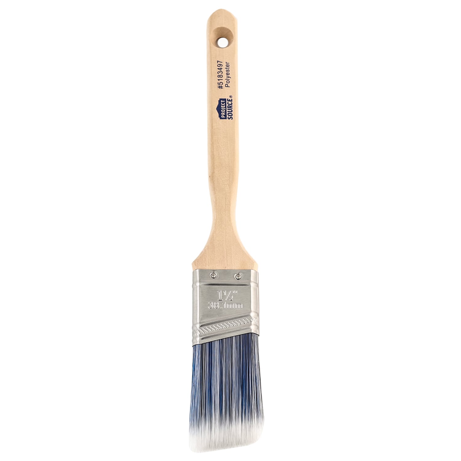 Project Source 1-1/2-in Reusable Polyester Angle Paint Brush (Trim Brush)  in the Paint Brushes department at