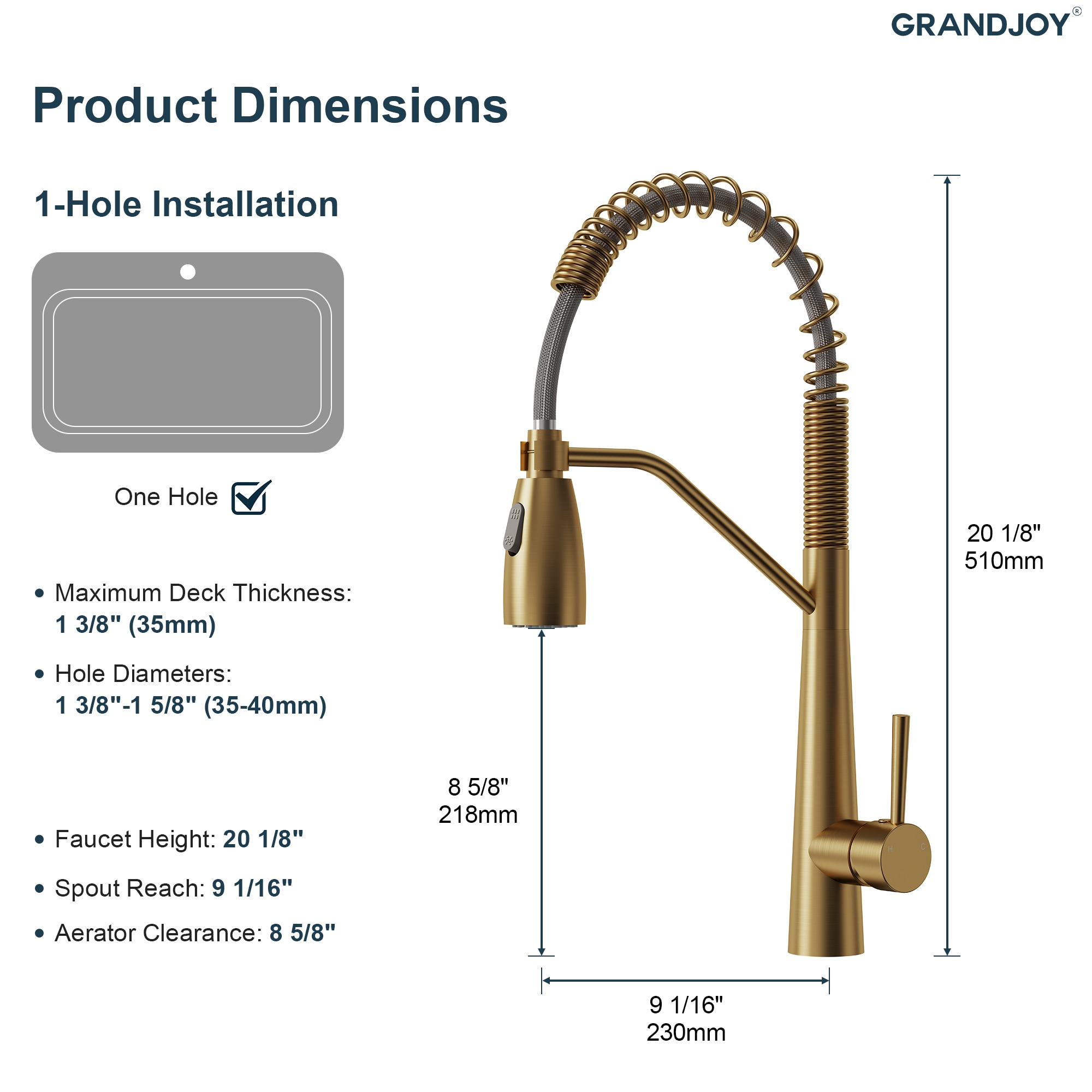 GRANDJOY SGF11GJ-33BG Kitchen-Faucets - View #13