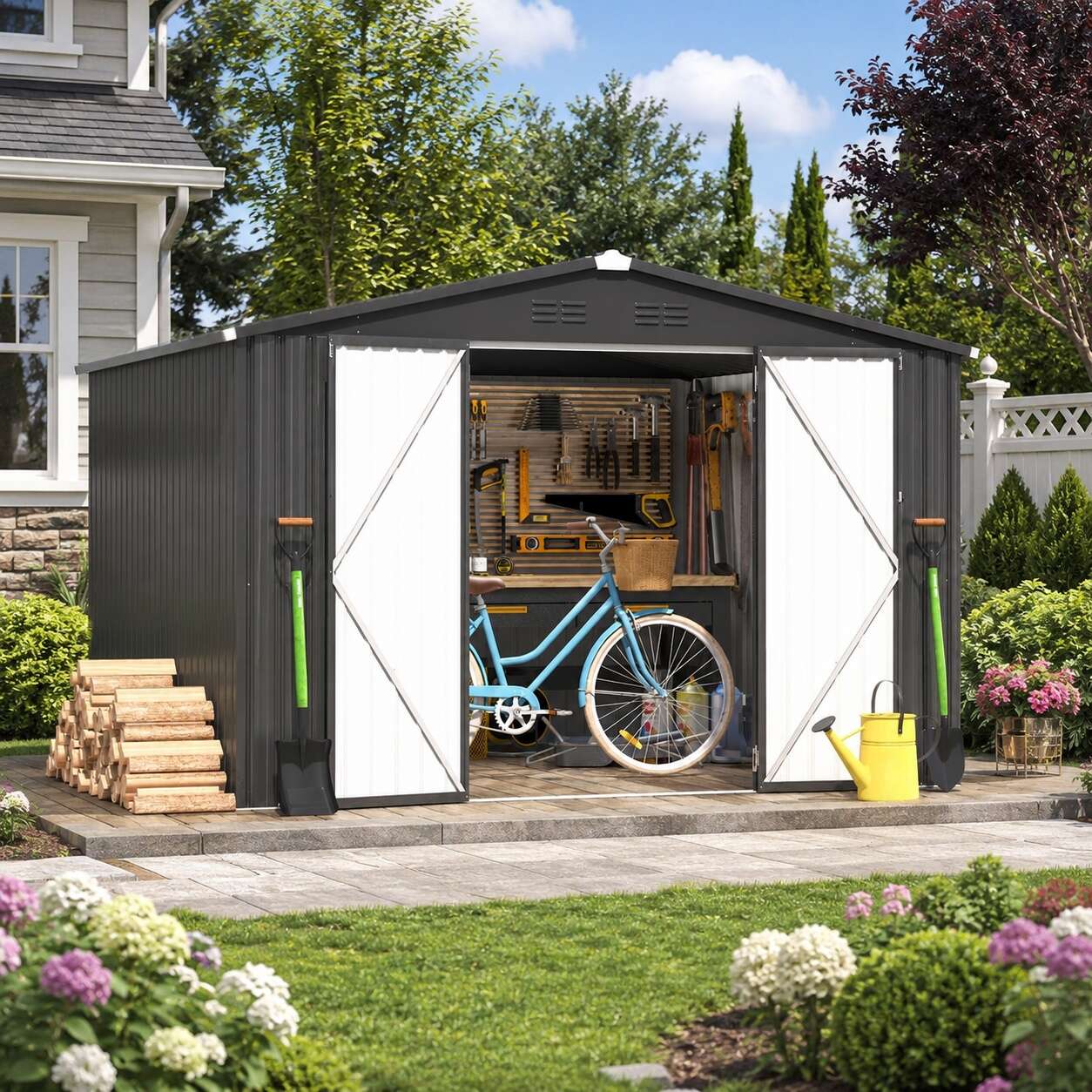 YODOLLA 16306DG-Y-LS02 Metal-Storage-Buildings-Sheds - View #3