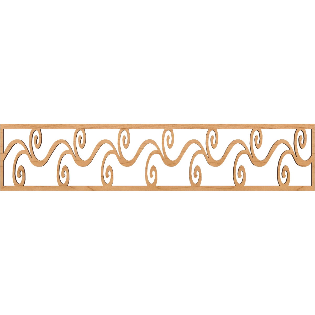 Ekena Millwork MLDB10X46TILMA Tilden Fretwork Flat Trim 10-in x 3.9-ft Maple Brown Unfinished 2156941 Pierced Wall Panel Moulding