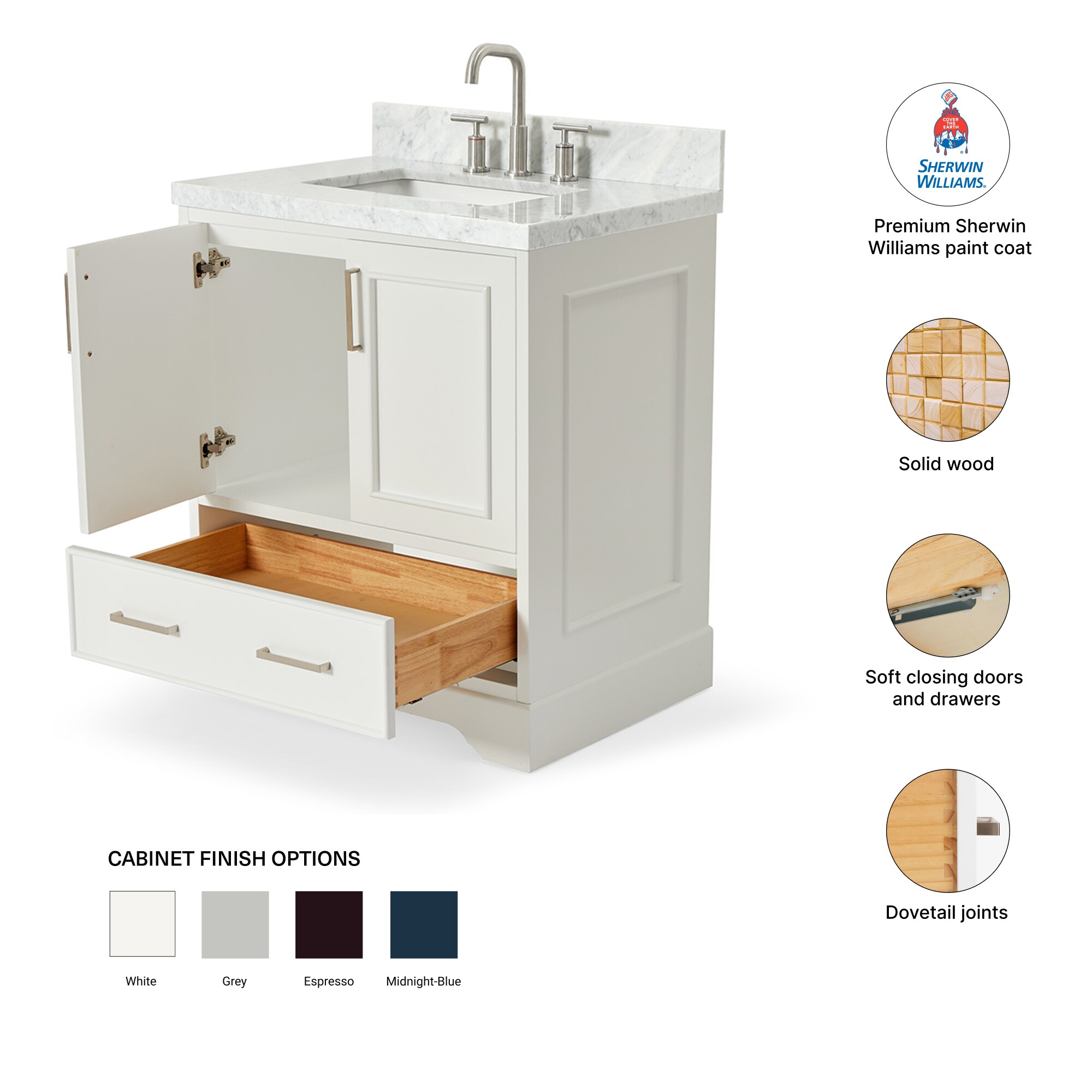 ARIEL M031SCWRVOWHT Bath-Vanity-Combo - View #5