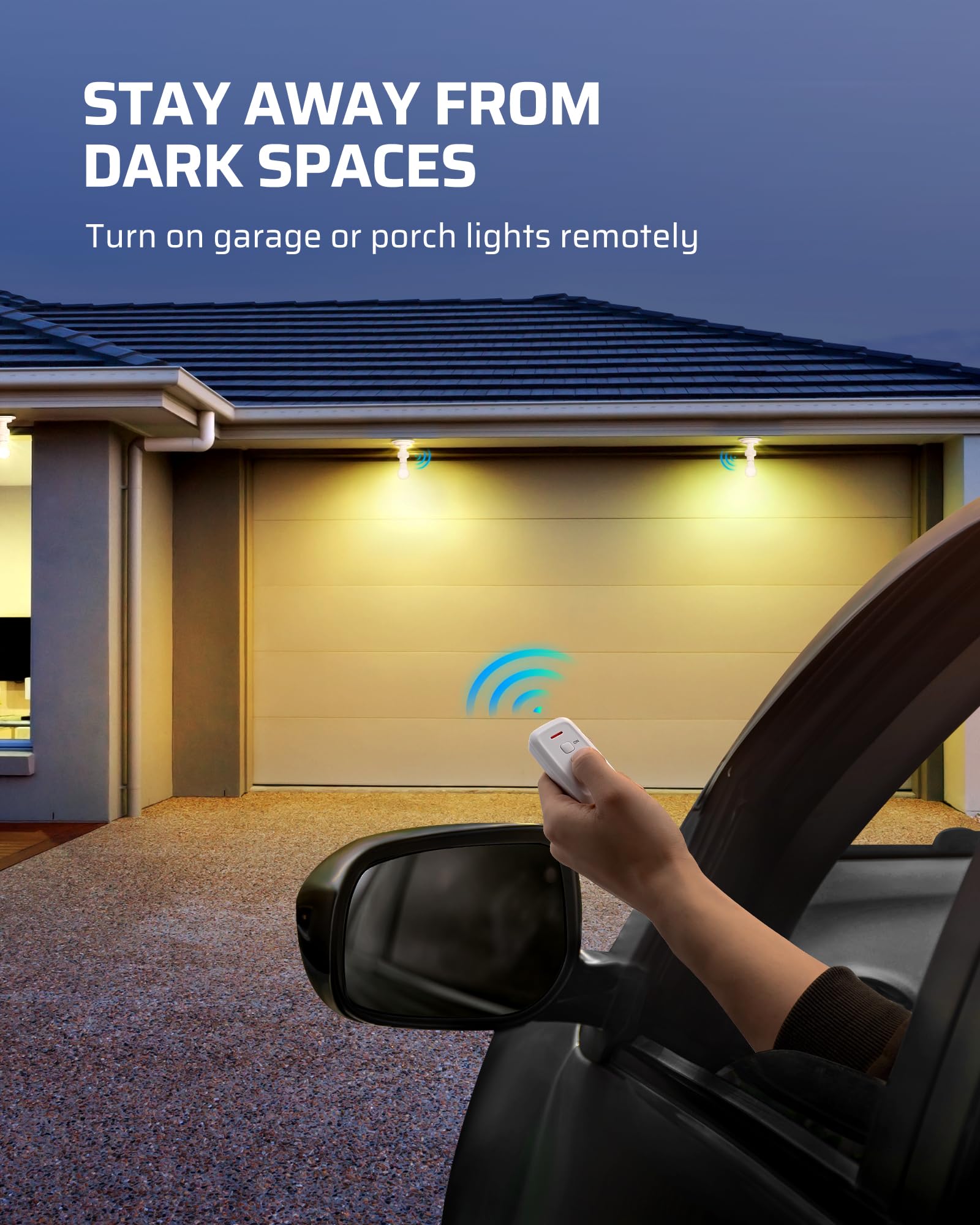 Lukvuzo Remote Control Light Socket with Dimmer Wireless Switch E26 E27 ...