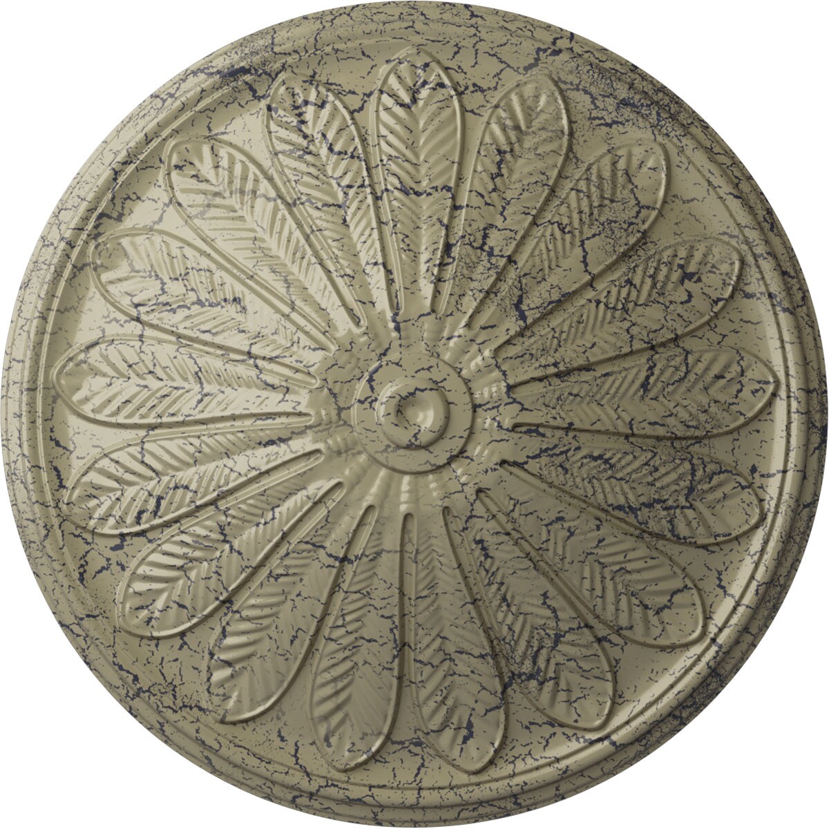 Ekena Millwork CM25BRCSC Brontes 25.5-in W x 25.5-in L Painted Castle Stone Crackle Polyurethane Whole Ceiling Medallion