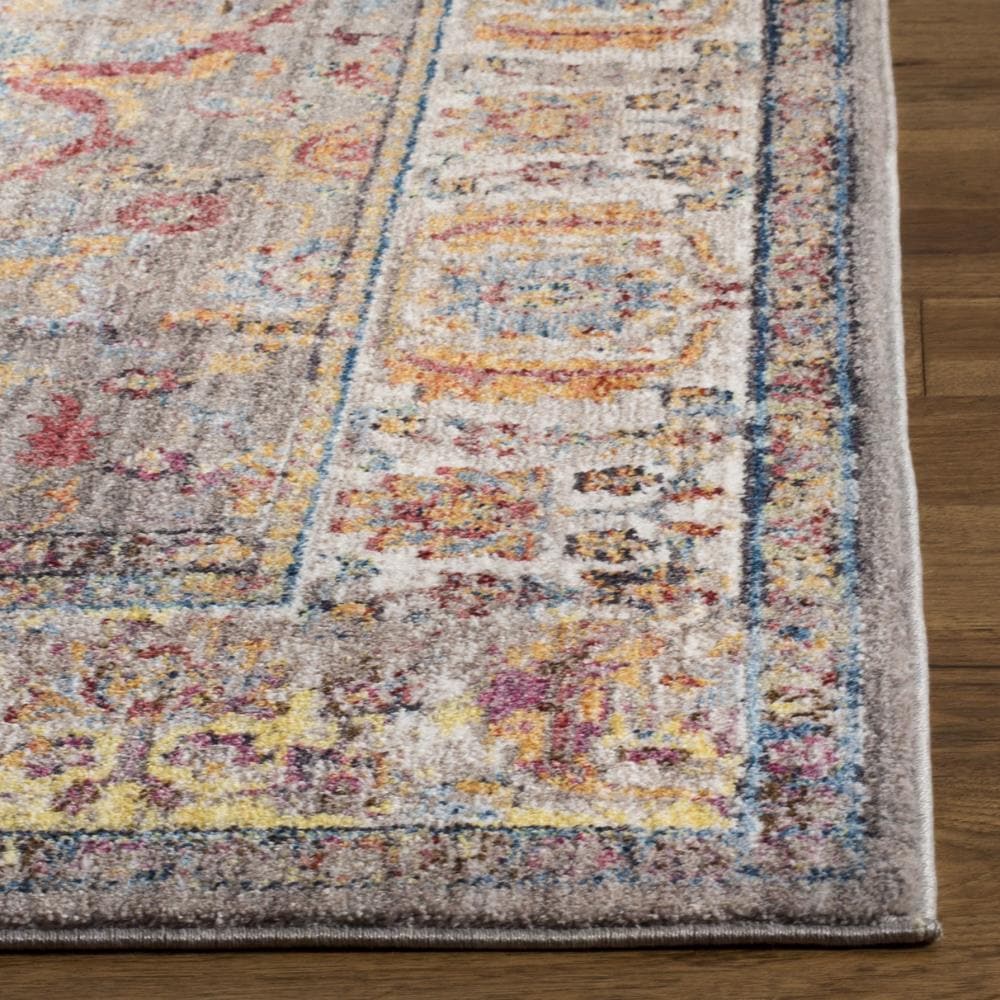 Elysian Gray Hand-Knotted Round Wool Blend Area Rug