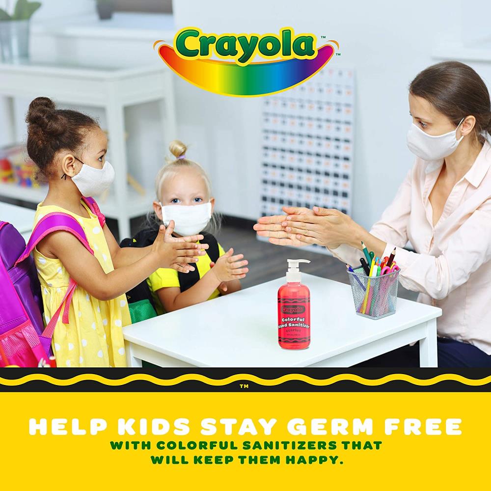 Crayola Hand Sanitizer for Kids, Pack of 8 Antibacterial Gel Bottles, 2 fl  oz/ea