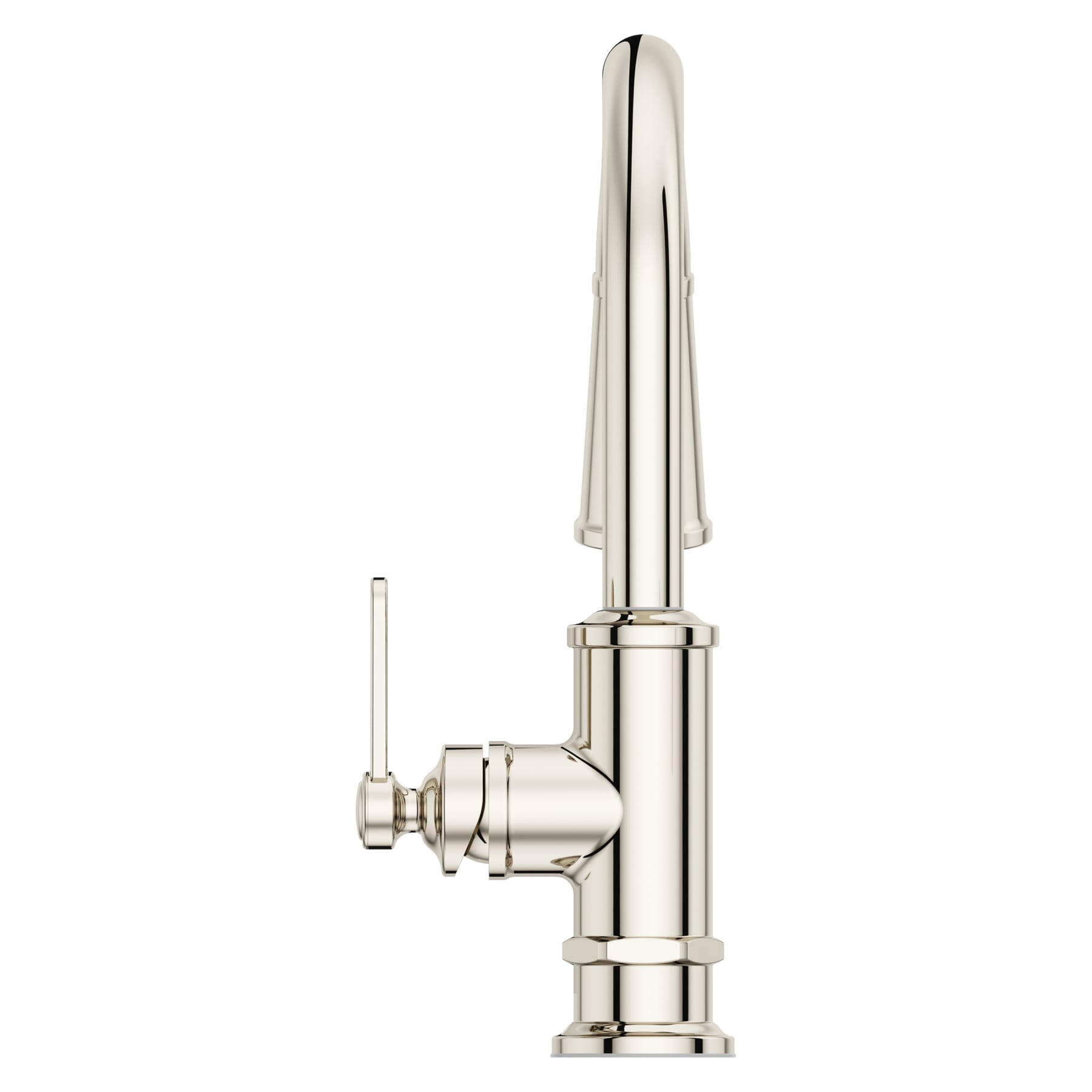 Polished Nickel Single Handle Pull Down Kitchen Faucet with Spray