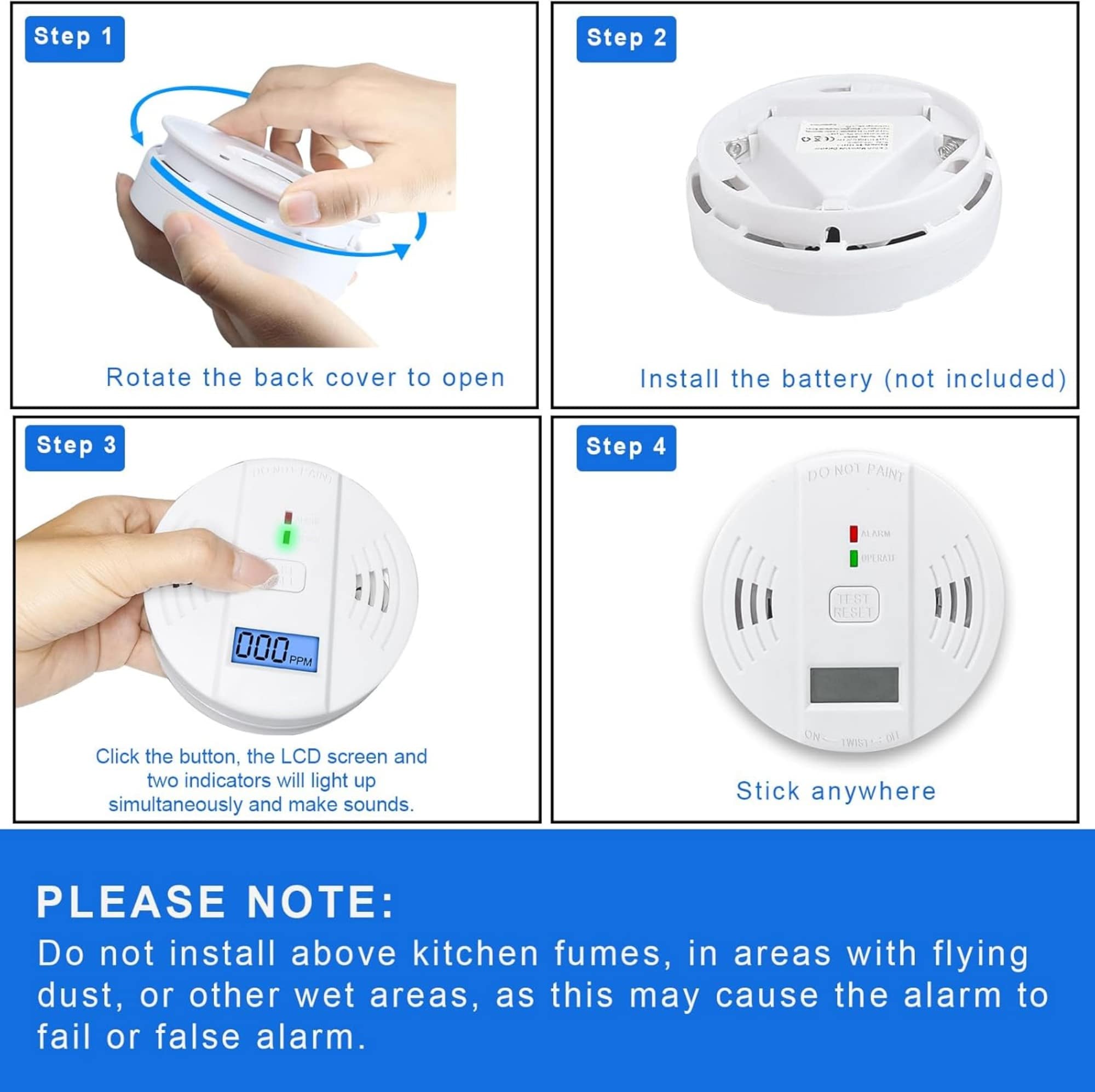 Vintage B0CYH4PYZ42PACK Carbon-Alarms - View #2
