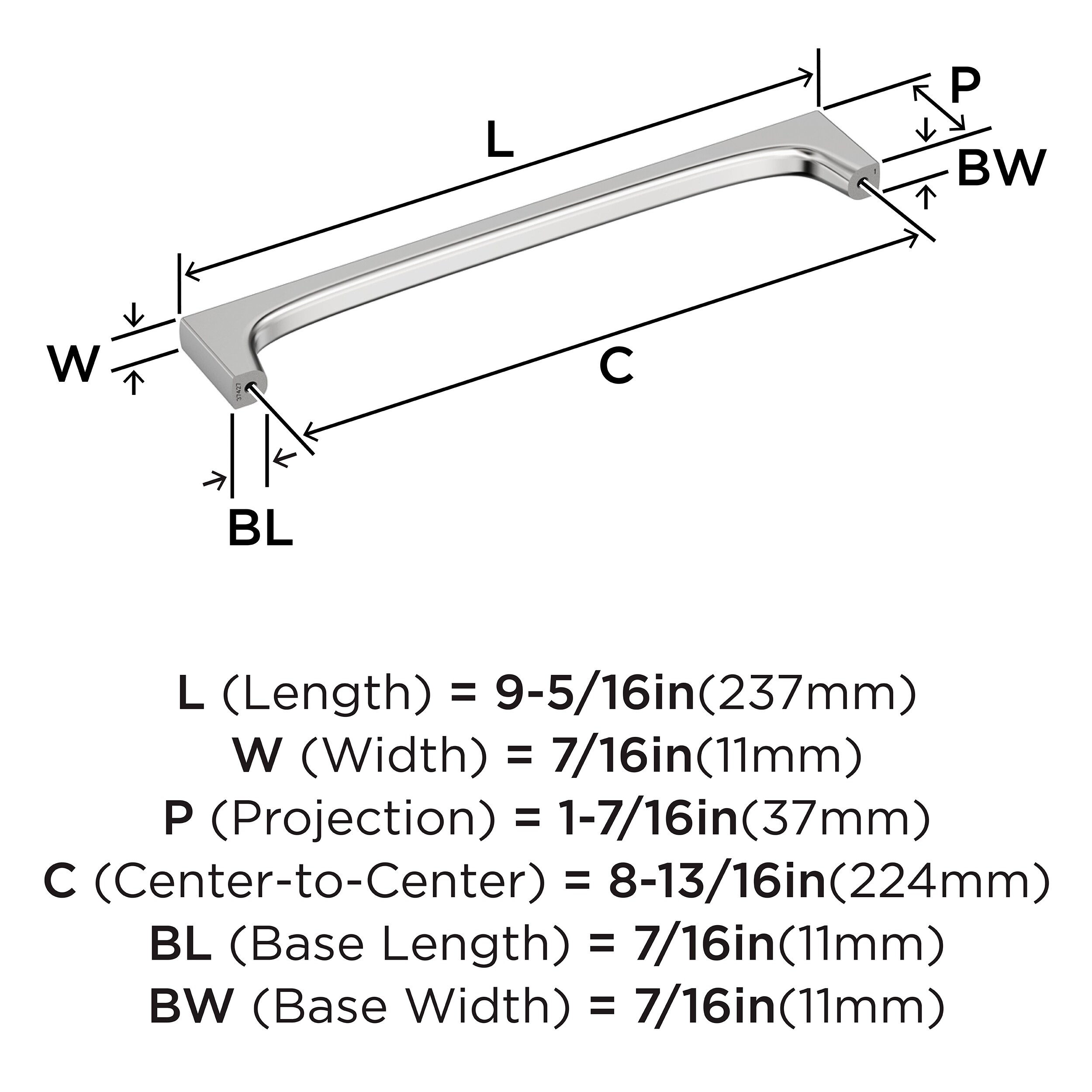 Amerock BP3742726 Cabinet-Pulls - View #4