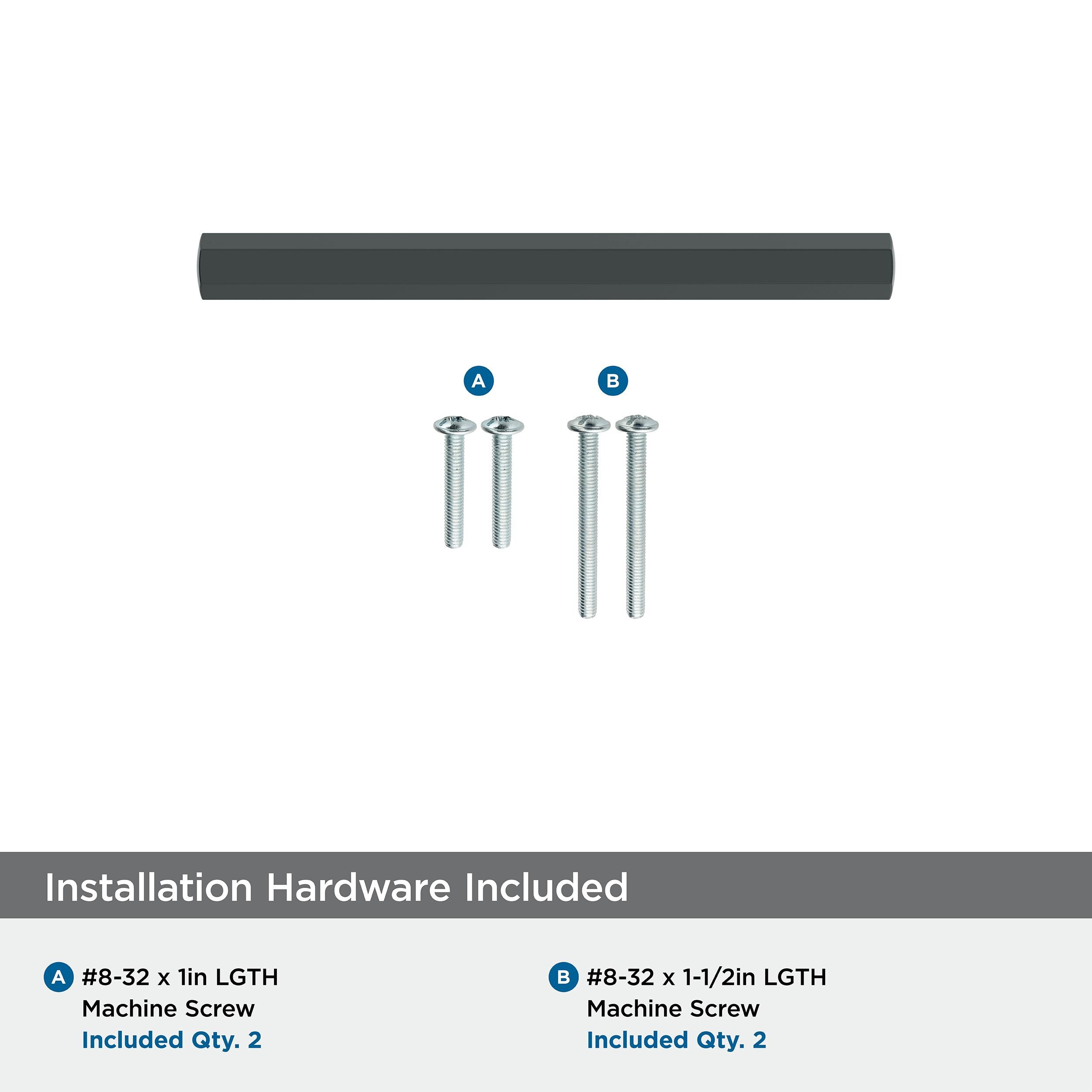 Matte Black 3-Inch Center-to-Center Modern Cabinet Pull