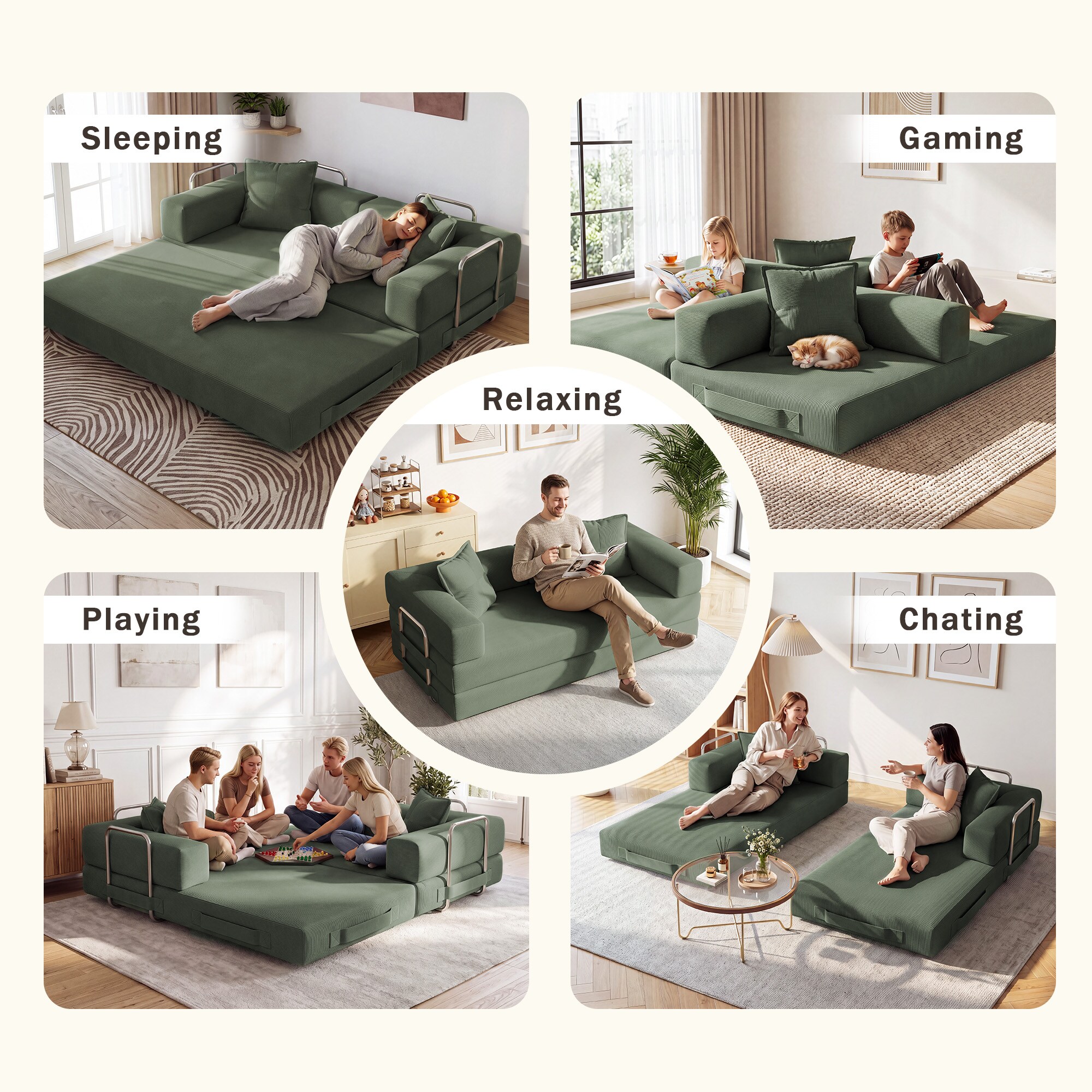 Serwall SWYLSF-OLIVE Sofas-Loveseats - View #2
