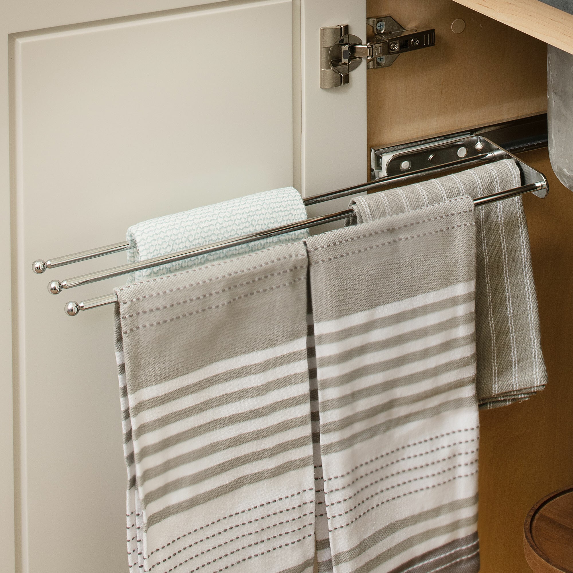 Rev A Shelf 17 in Chrome Wall Mount Double Towel Bar in the Towel