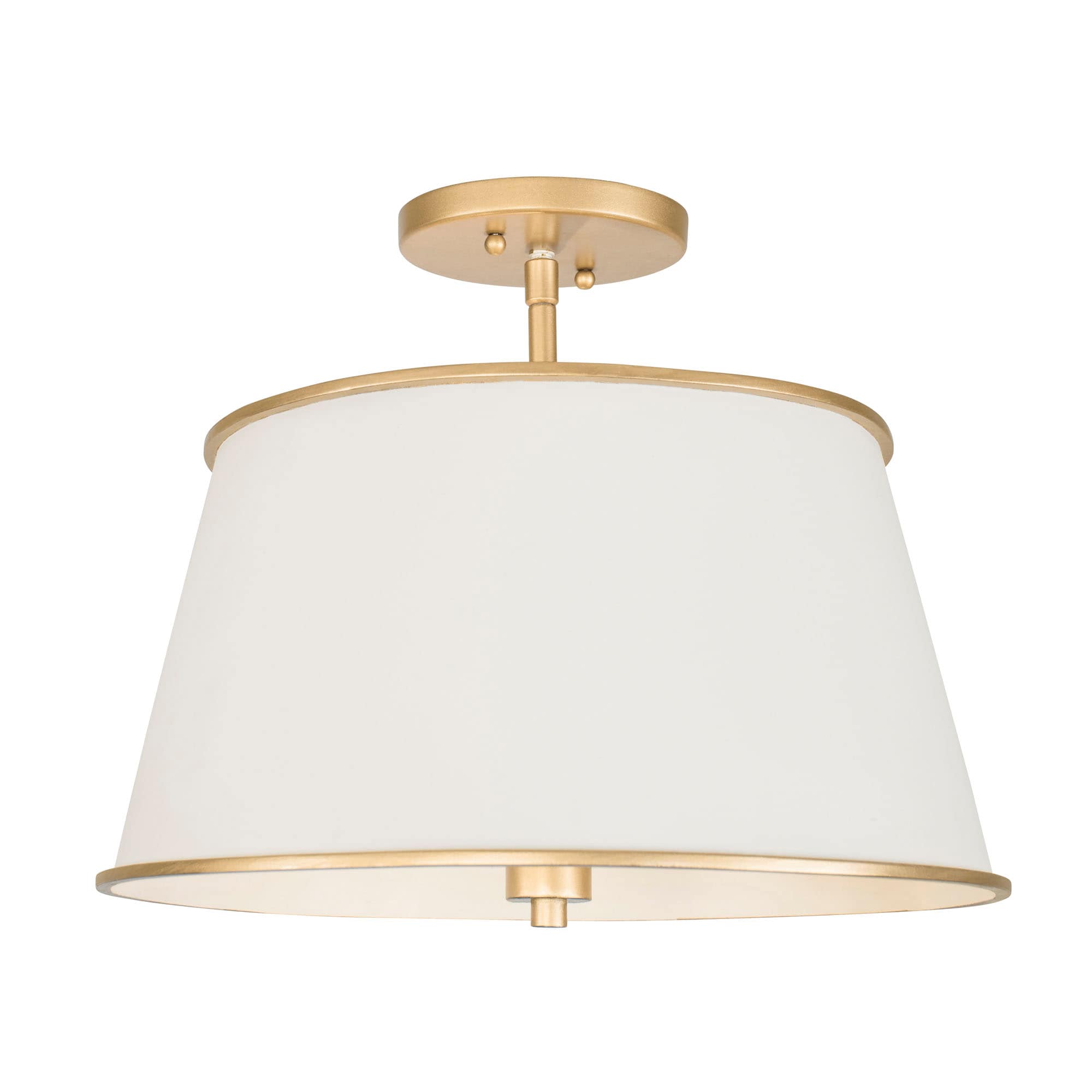 Varaluz 364S04MWFG Coco 4-Light Matte White/French Gold Semi-Flush mount light