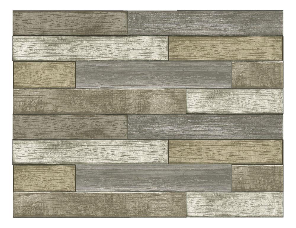 WallPops DWPK3604 35-Inches W x 27-Inches H Self-adhesive Brown Wood Wall Decal