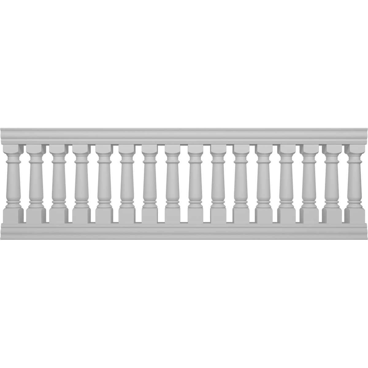 Ekena Millwork BALK40X120WED FiberThane 10-Feet x 40-Inches Wellington Fiberglass Deck Rail Kit