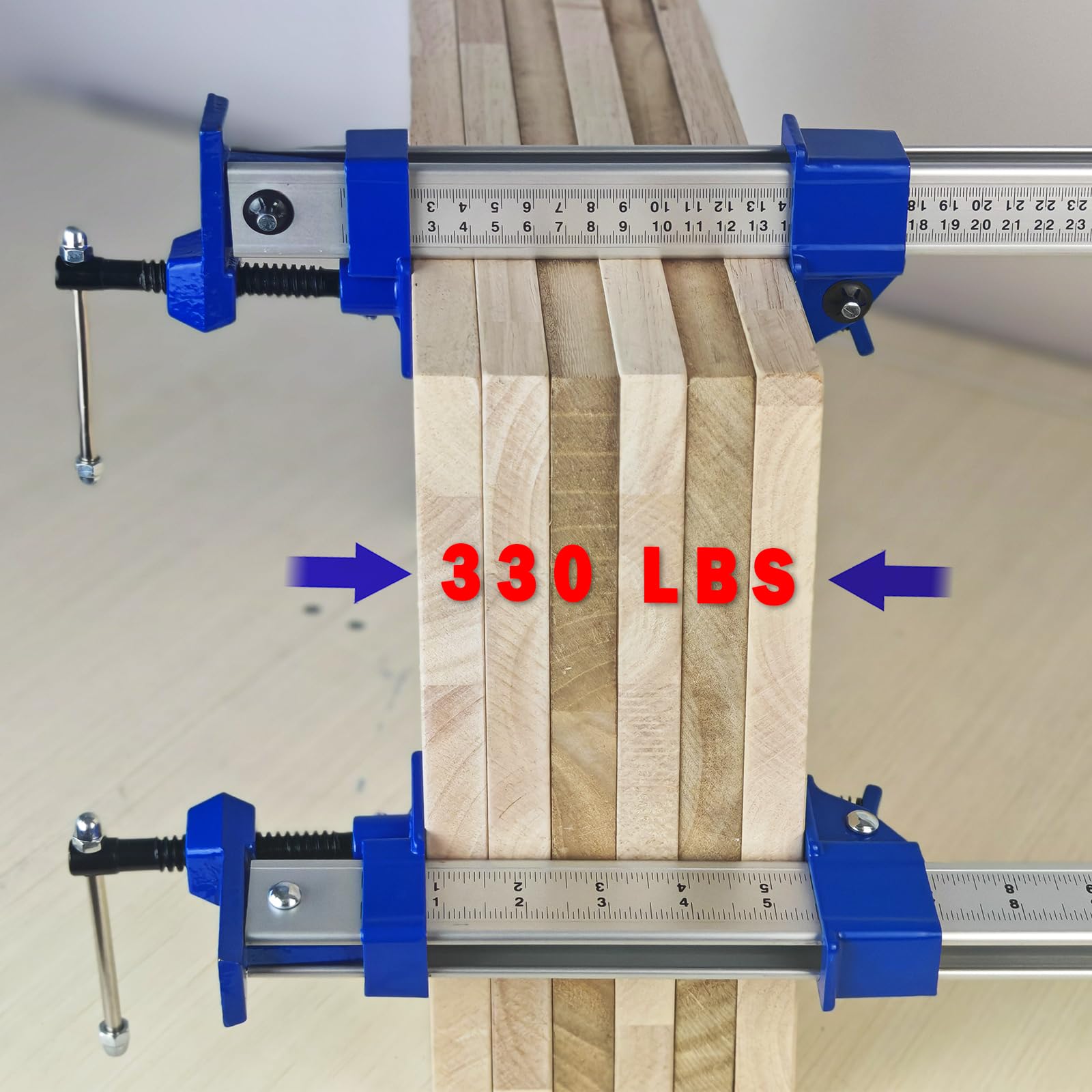 Linder Group Inc 24 inch bar clamps for woodworking 2 pack dual scale ...