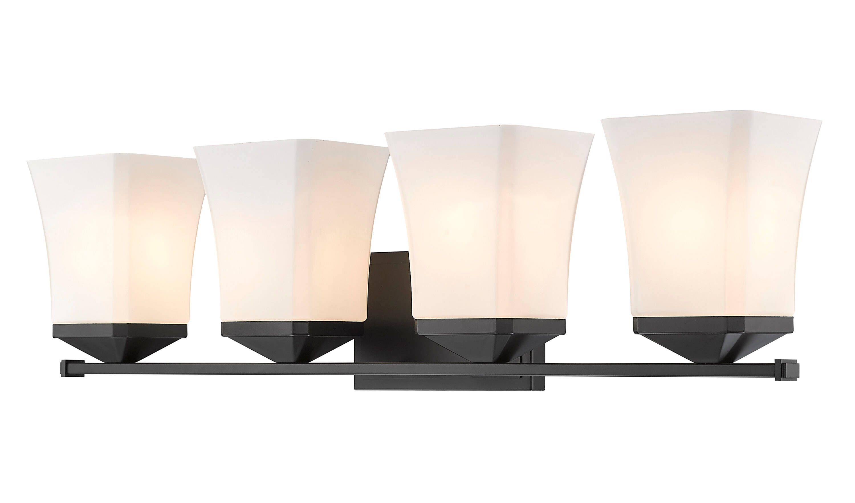 Z-Lite 1939-4V-MB Darcy 28-in 4 -Light Matte Black Farmhouse Vanity light