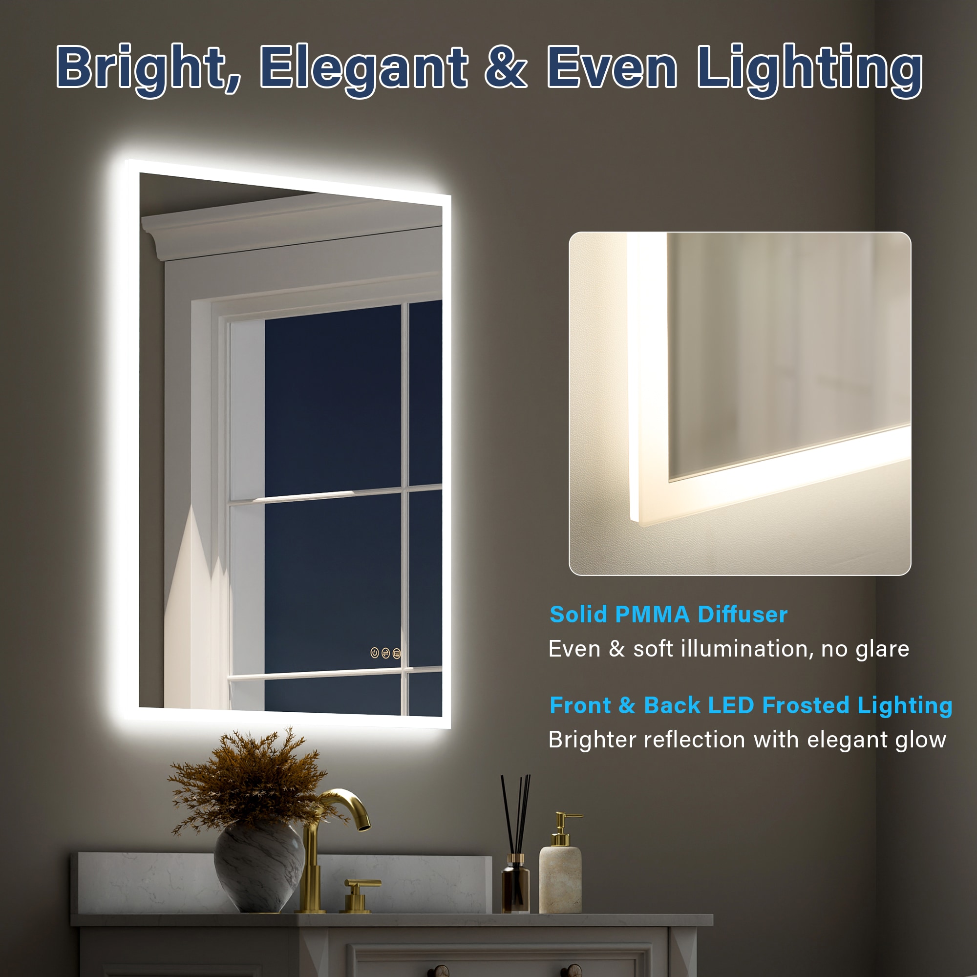 CALVON WMR10W28 Framed-Bath-Mirrors - View #4