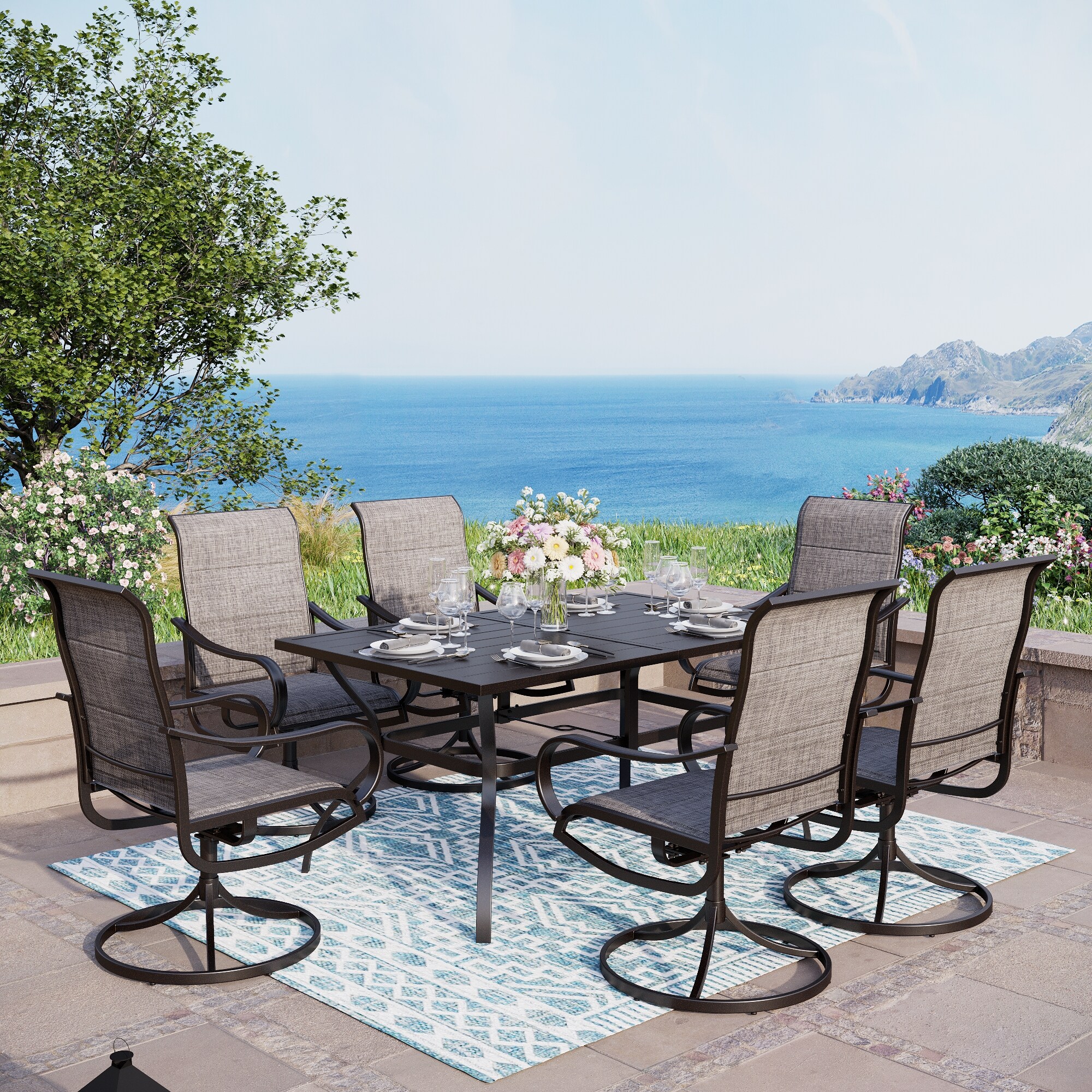 Lowes 7 piece outdoor dining set sale