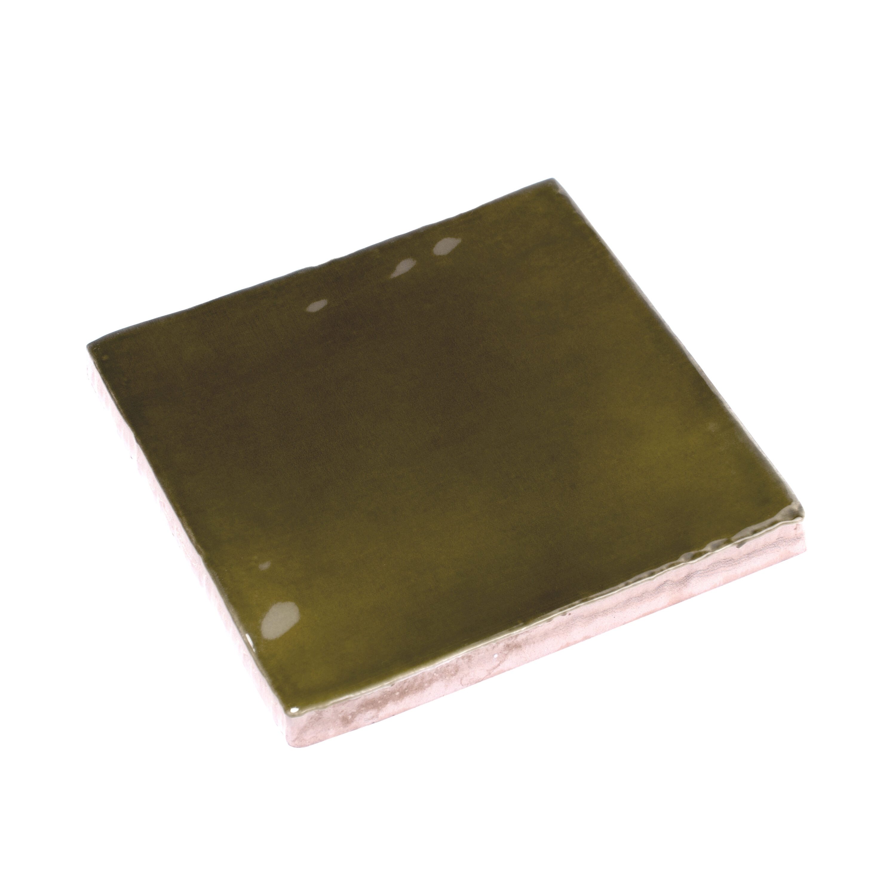 Olive Green Glossy Ceramic Square Wall and Floor Tile