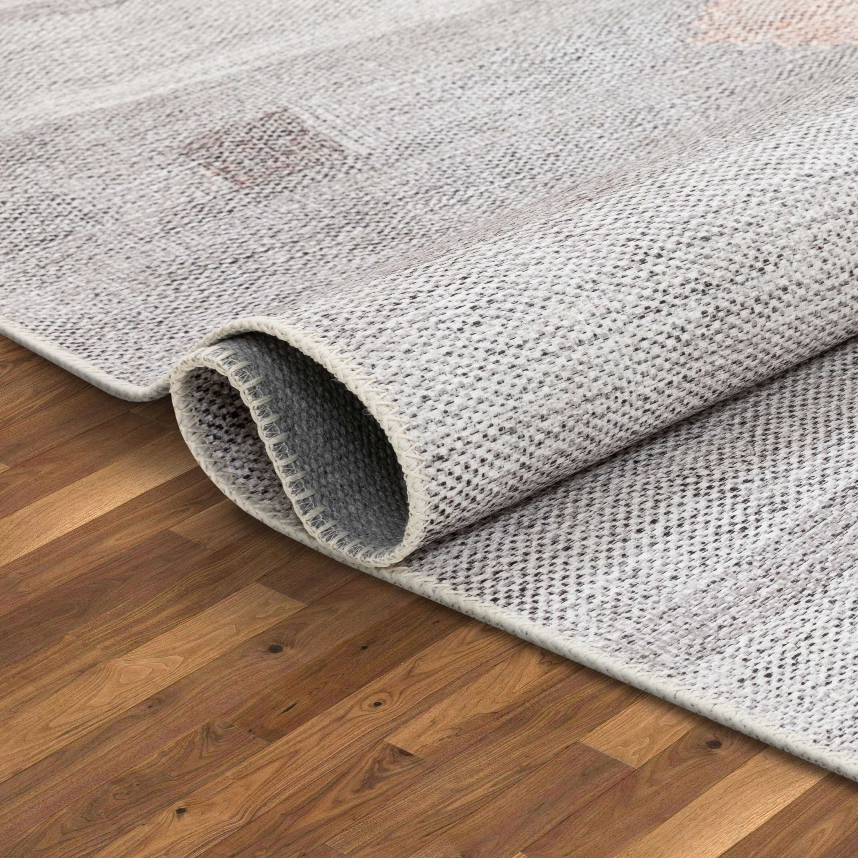 Gray Chenille Flat-Weave Reversible Area Rug 2' x 3'11"