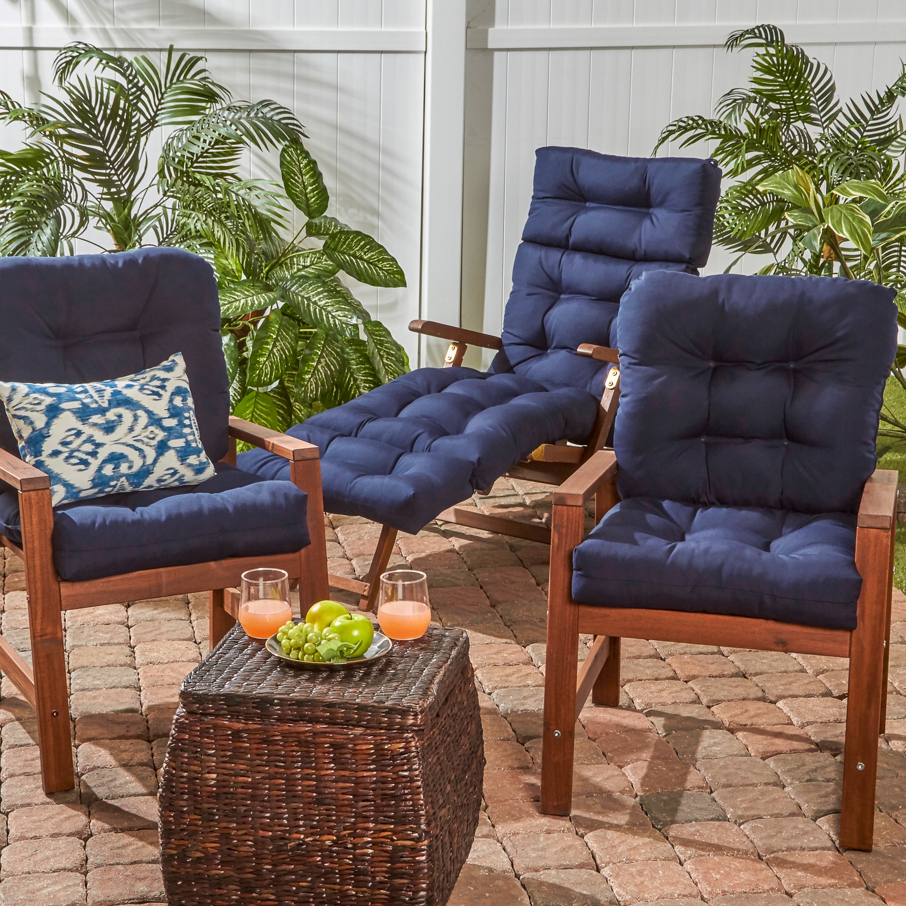 Greendale Home Fashions OC6815S2-NAVY Patio-Furniture-Cushions - View #6