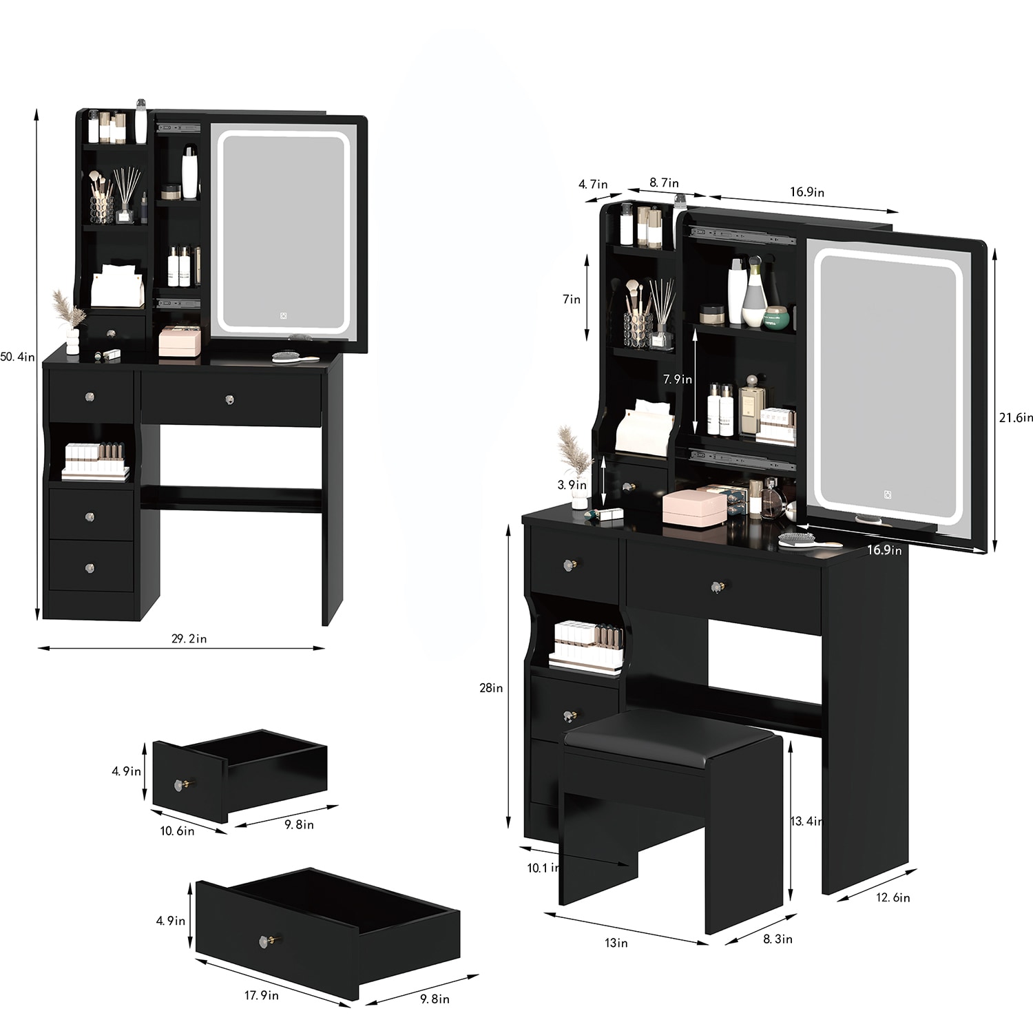 Siavonce XH76488 Bedroom-Vanities - View #5