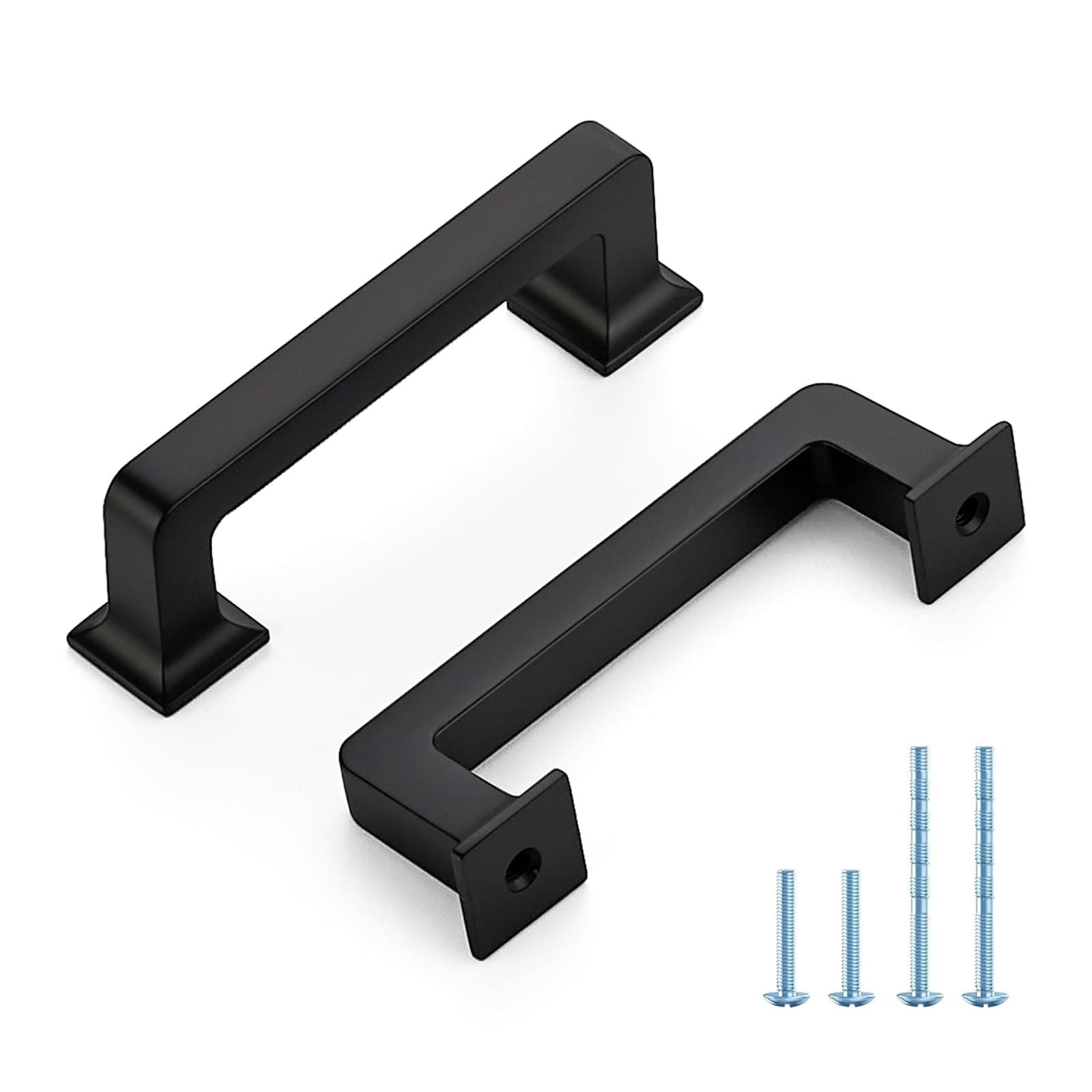 YGCTFX Matte Black 3 inches Hole Center 10 Pack Zinc Alloy Cabinet Pulls Champagne Bronze Arch Design Durable Stylish Easy Installation