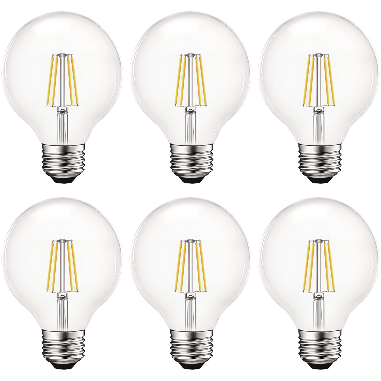 Luxrite 60 Watt Eq G25 Bright White Dimmable Globe Bulb Light Bulb 6 Pack In The Decorative Light Bulbs Department At Lowes Com