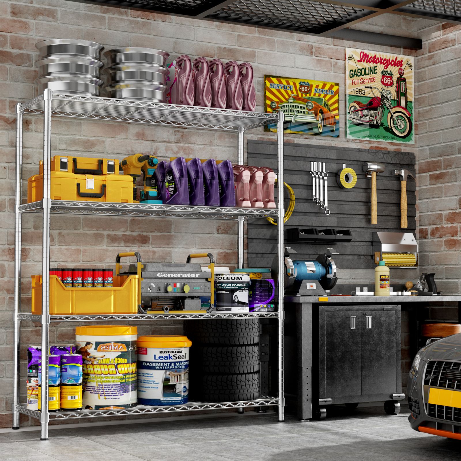 LOVMOR CHROME-48HAGW4C-PLR Free-Standing-Shelving - View #7