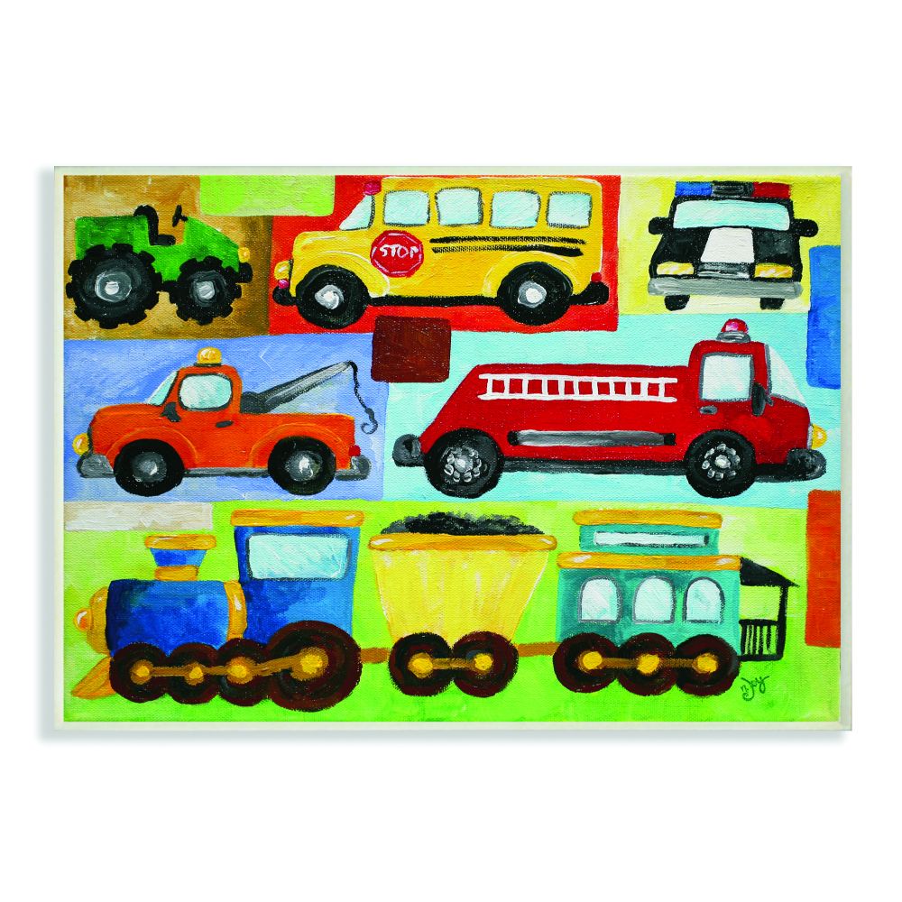 Stupell Industries Transportation Collage N Joy Art 19-in H x 13-in W ...