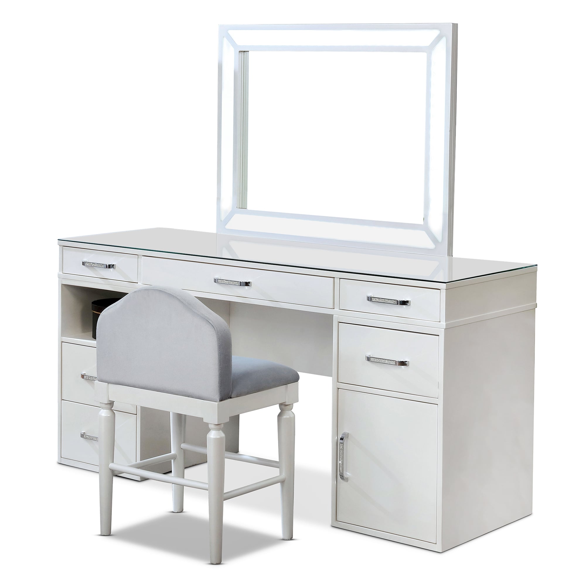Furniture of America IDF-DK5684WH Bedroom-Vanities - View #4