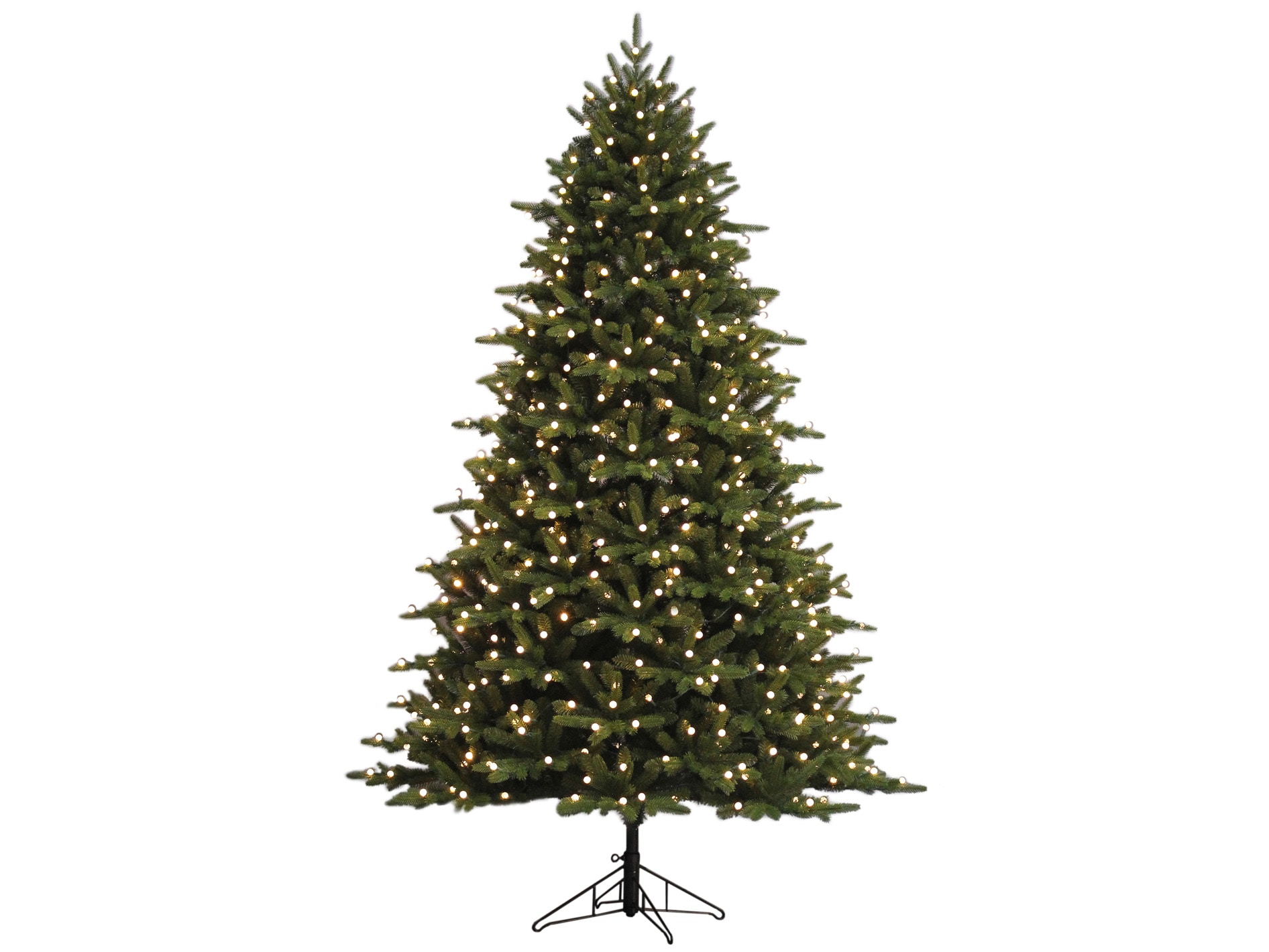 GE 7.5-ft Fraser Fir Pre-lit Artificial Christmas Tree with LED Lights ...