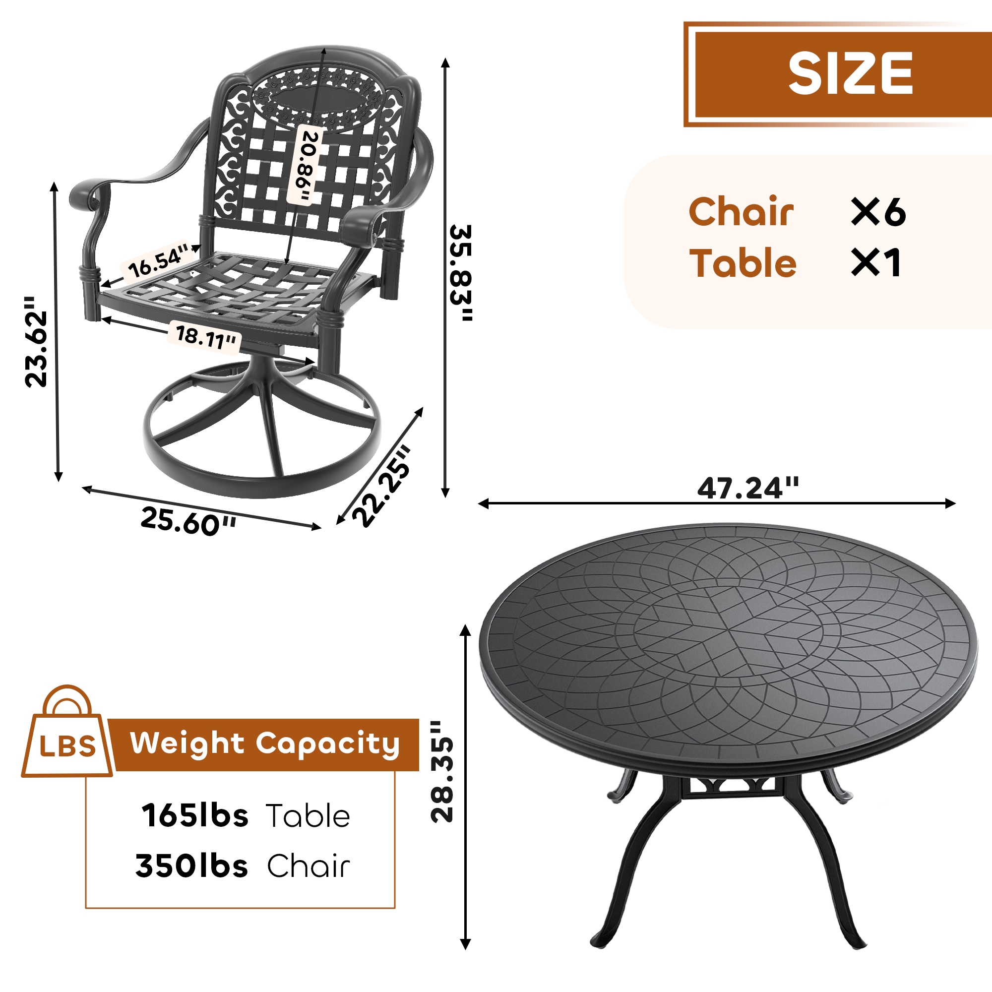 nicesure SLBK6012SC6A1164 Patio-Dining-Sets - View #10